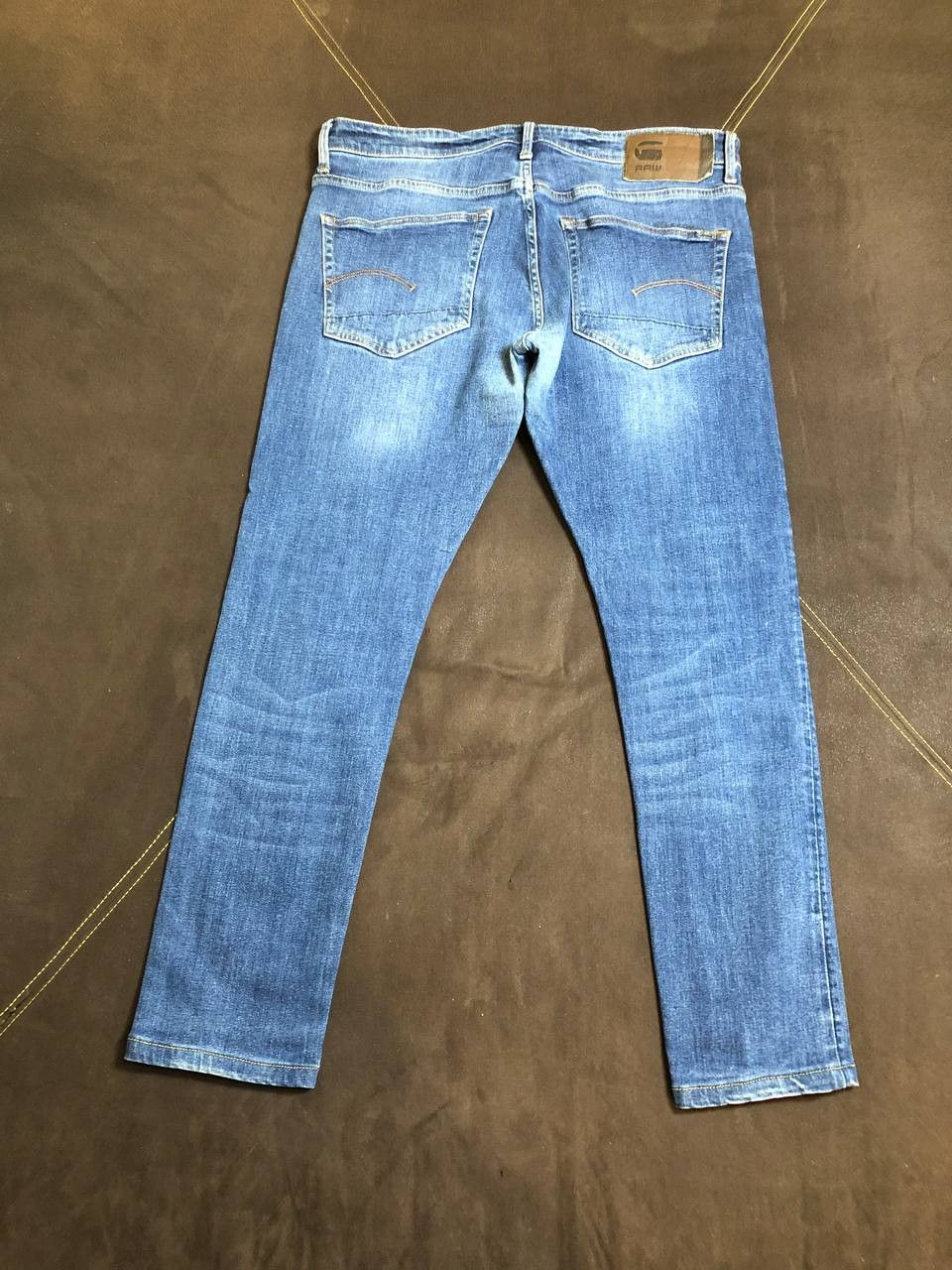 G-Star G-Star Raw 3301 Skinny Denim Mudwash Denim Jeans Size US 34 / EU 50 - 17 Thumbnail