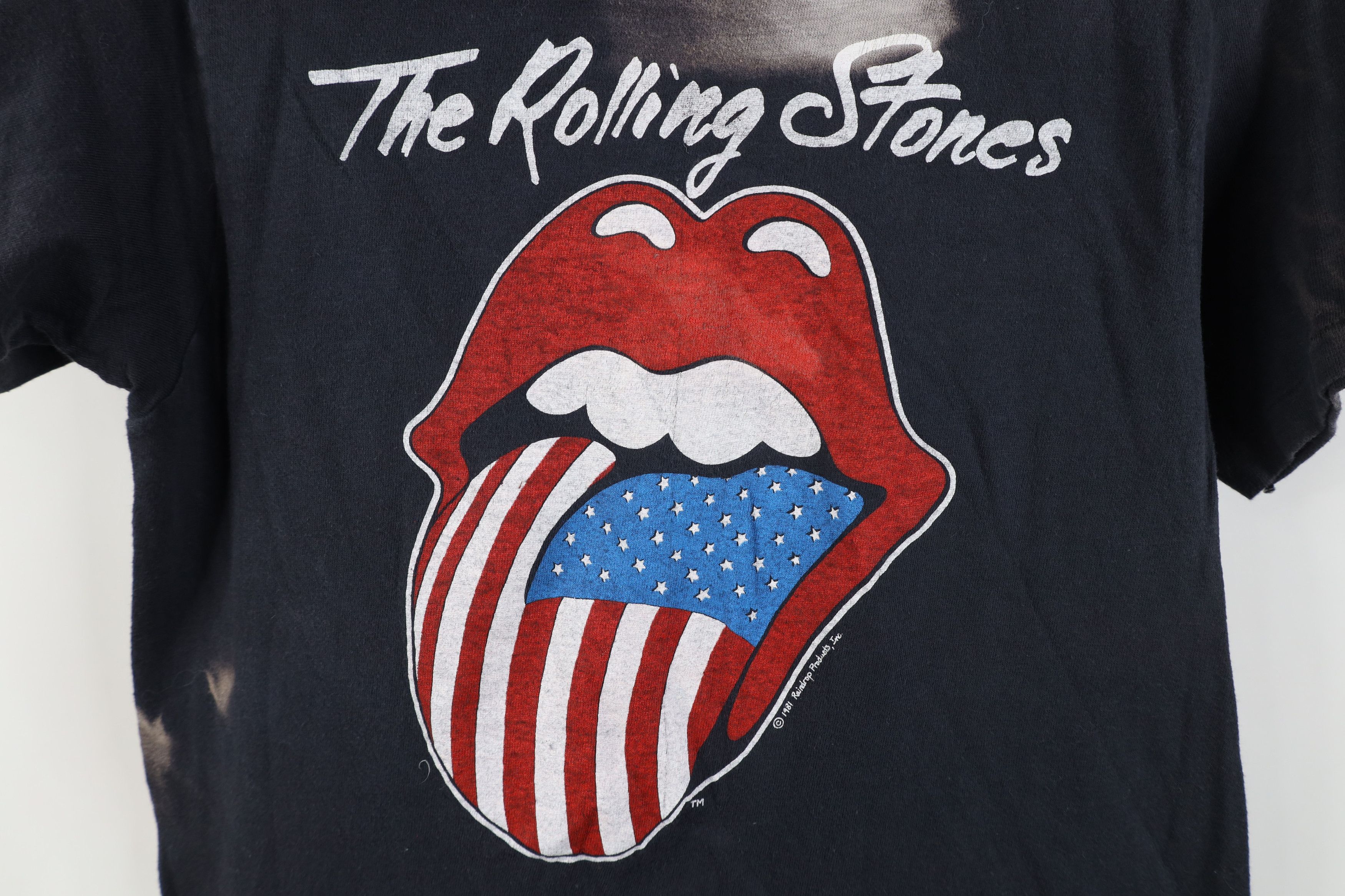 Vintage Vintage 80s American Tour The Rolling Stones Band T-Shirt Size US M / EU 48-50 / 2 - 4 Thumbnail