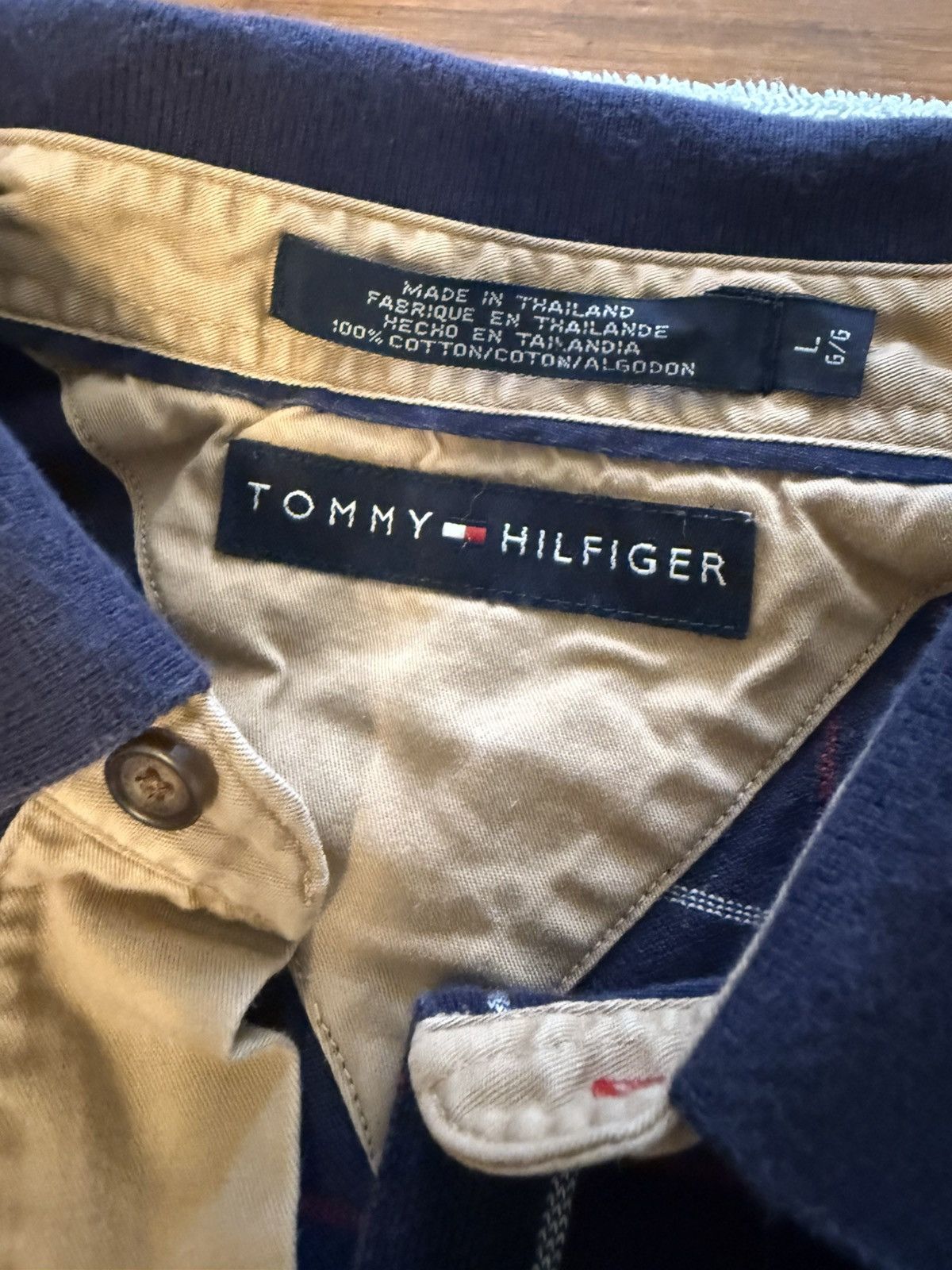 Other × Tommy Hilfiger × Vintage Vintage Plaid Tommy Hilfiger Longsleeve Polo Size US L / EU 52-54 / 3 - 2 Thumbnail
