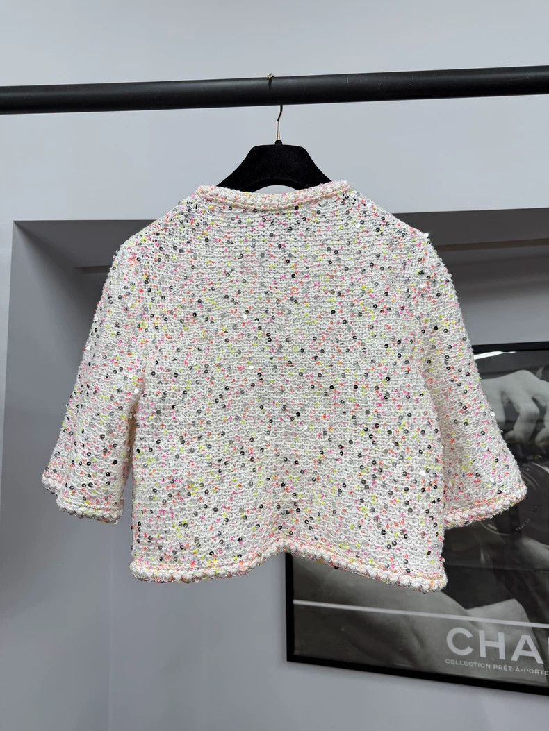 Chanel Chanel Colourful sequin knitted cardigan coat Size XS / US 0-2 / IT 36-38 - 2 Thumbnail
