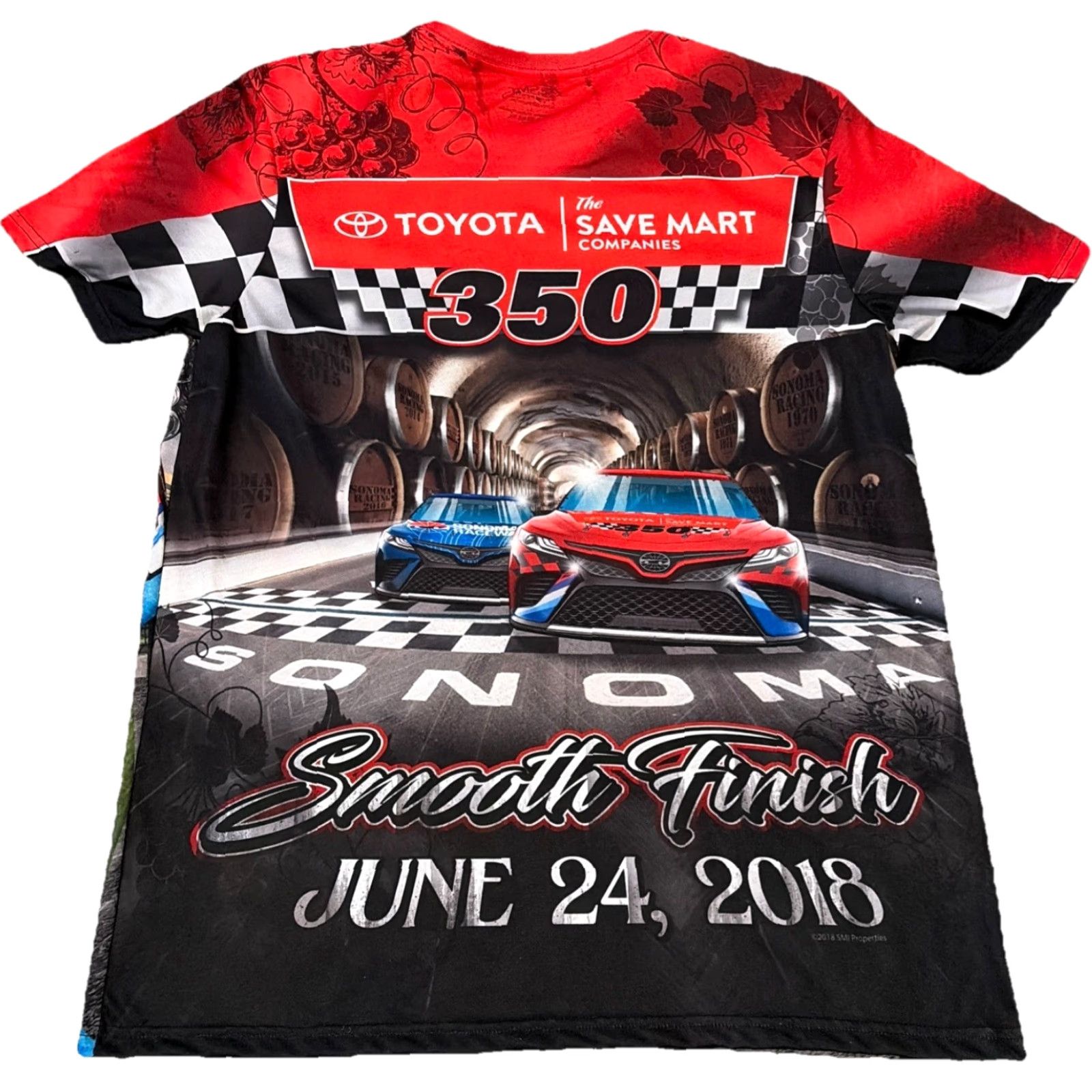 NASCAR NASCAR T-Shirt Mens 2XL Multicolor All Over Print Sonoma Save Mart Toyota 350 2018 Nascar Racing Tournament/Logo? Size US XXL / EU 58 / 5 - 2 Thumbnail