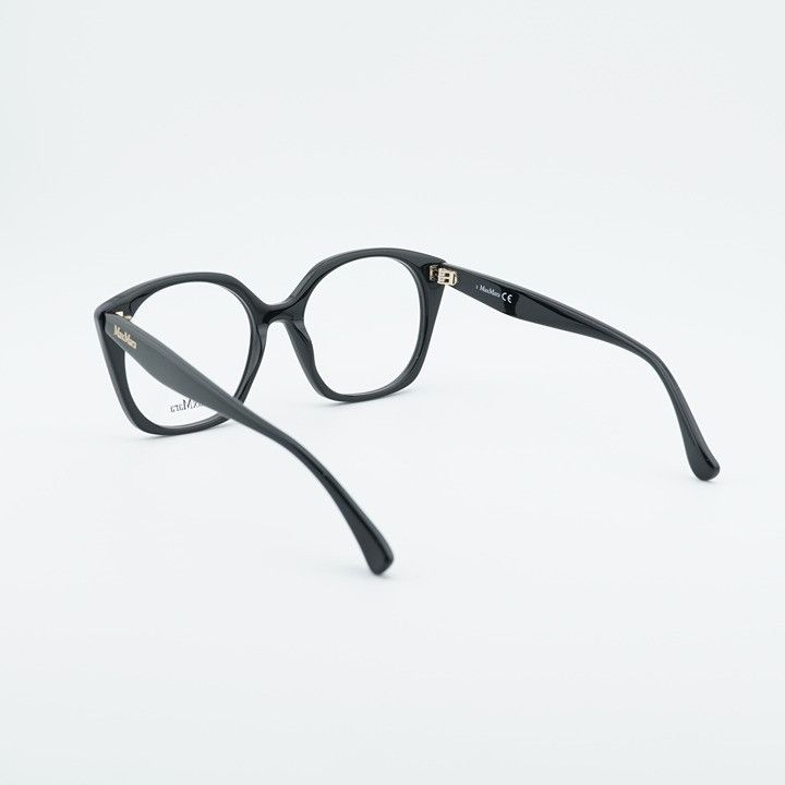 Max Mara Max Mara MM5082 001 Eyeglasses Black 53mm Square Frame Size ONE SIZE - 3 Thumbnail