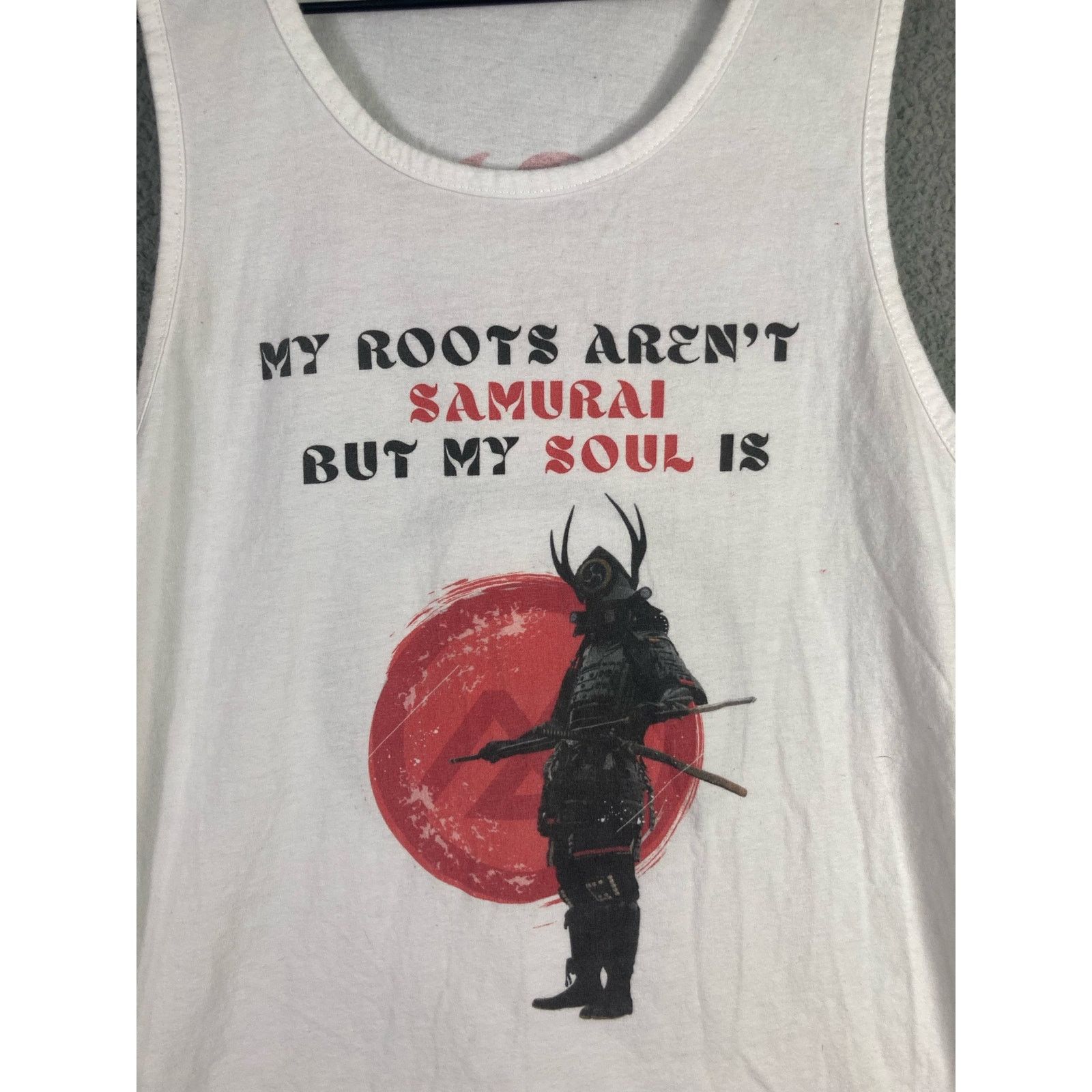 Next Level Apparel Meraki Samurai Tank Shirt Men's M Graphic Tee Casual Fashion Size US M / EU 48-50 / 2 - 6 Thumbnail