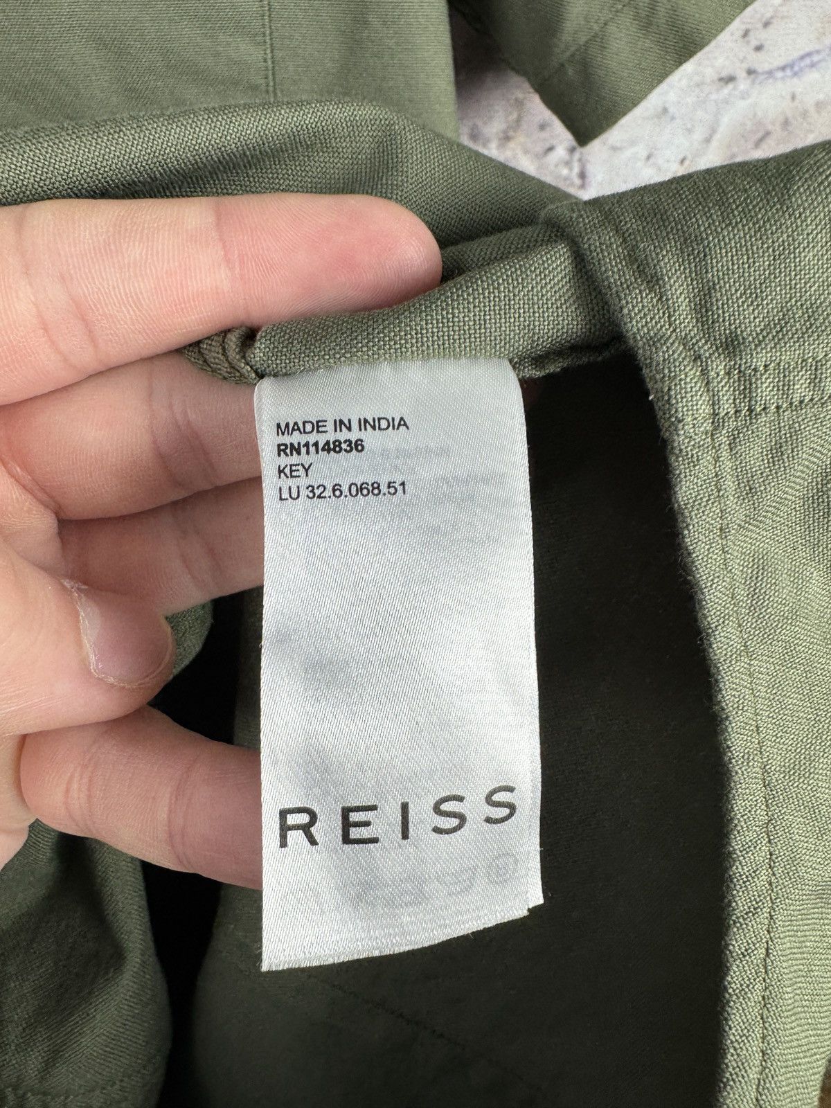 Reiss Reiss Short-Sleeve Button-Down Shirt – Olive Green Size L Size US L / EU 52-54 / 3 - 7 Thumbnail