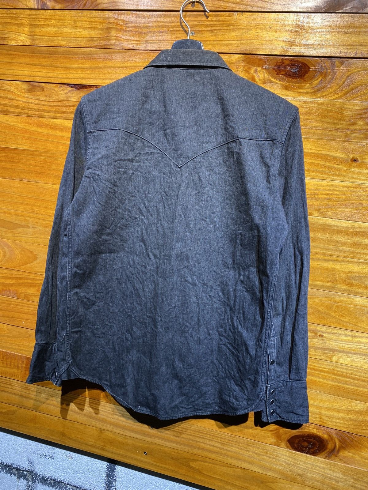 RUDE GALLERY Rude Gallery Japan Black Denim Western Shirt Casual Workwear Size US S / EU 44-46 / 1 - 12 Thumbnail