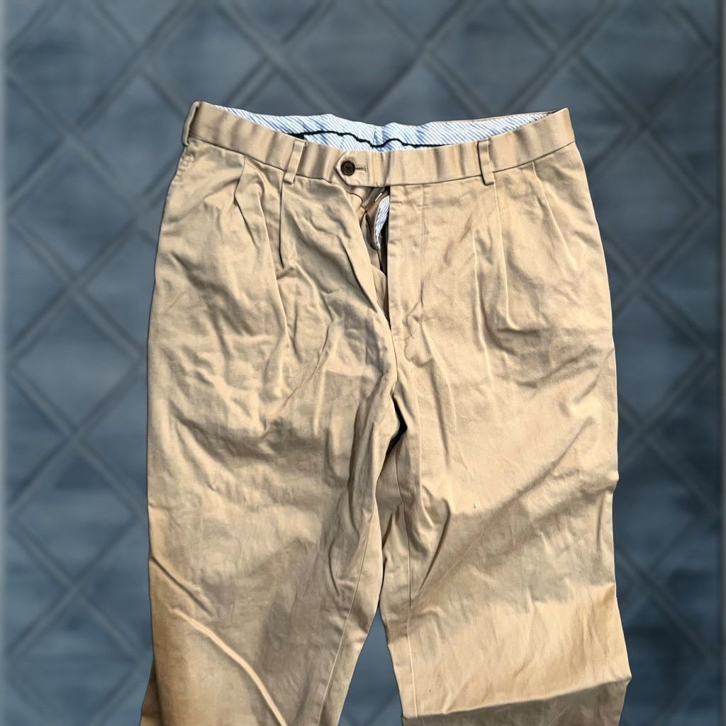 Brooks Brothers Brooks Brothers Country Club Madison Pants Mens 37x28 Beige Pleated Size US 37 - 1 Thumbnail
