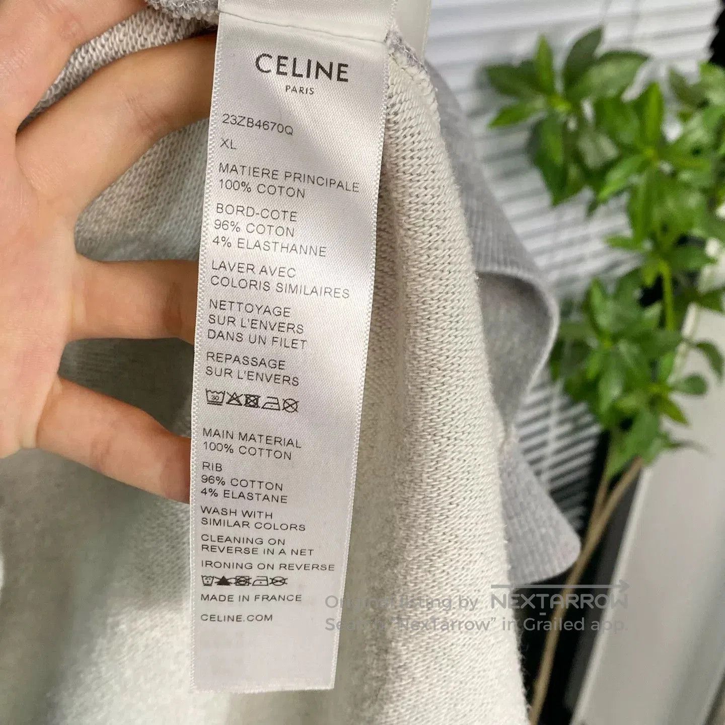 Celine Celine Logo Print Gray Hoodie XL. Size US XL / EU 56 / 4 - 4 Thumbnail