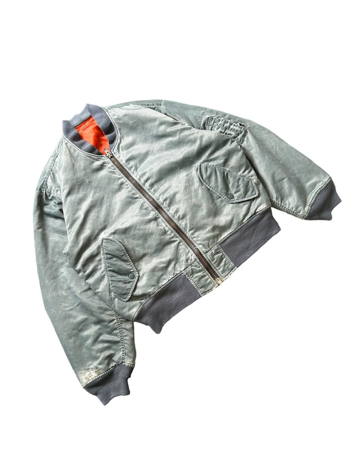 Uniqlo × Vintage 1990s Uniqlo MA-1 Bomber jacket trashed Size US L / EU 52-54 / 3 - 2 Thumbnail