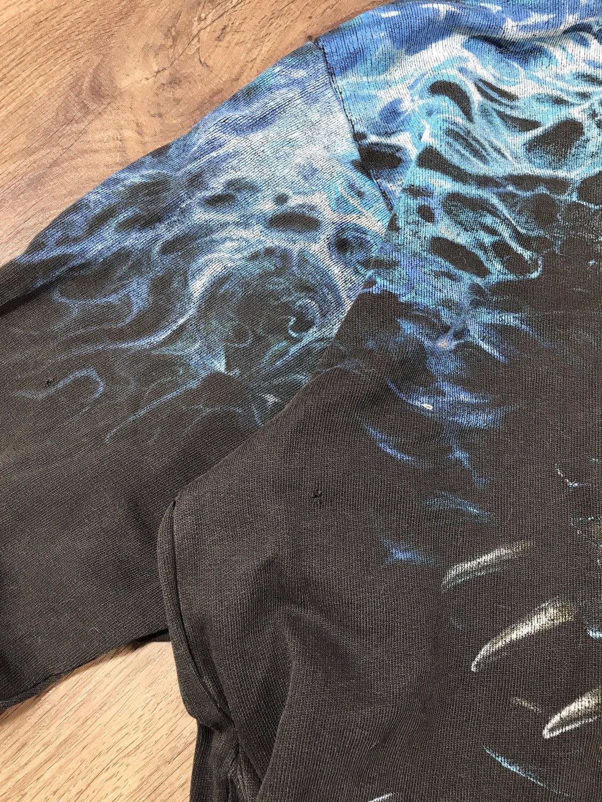 Vintage Vintage Distressed Spiral Skull Hoodie Size US XXL / EU 58 / 5 - 8 Thumbnail