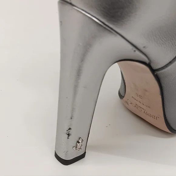Jimmy Choo Jimmy Choo Merle 100 Metallic Leather Ankle Boots - EU36/US6 Size US 6 / IT 36 - 9 Thumbnail