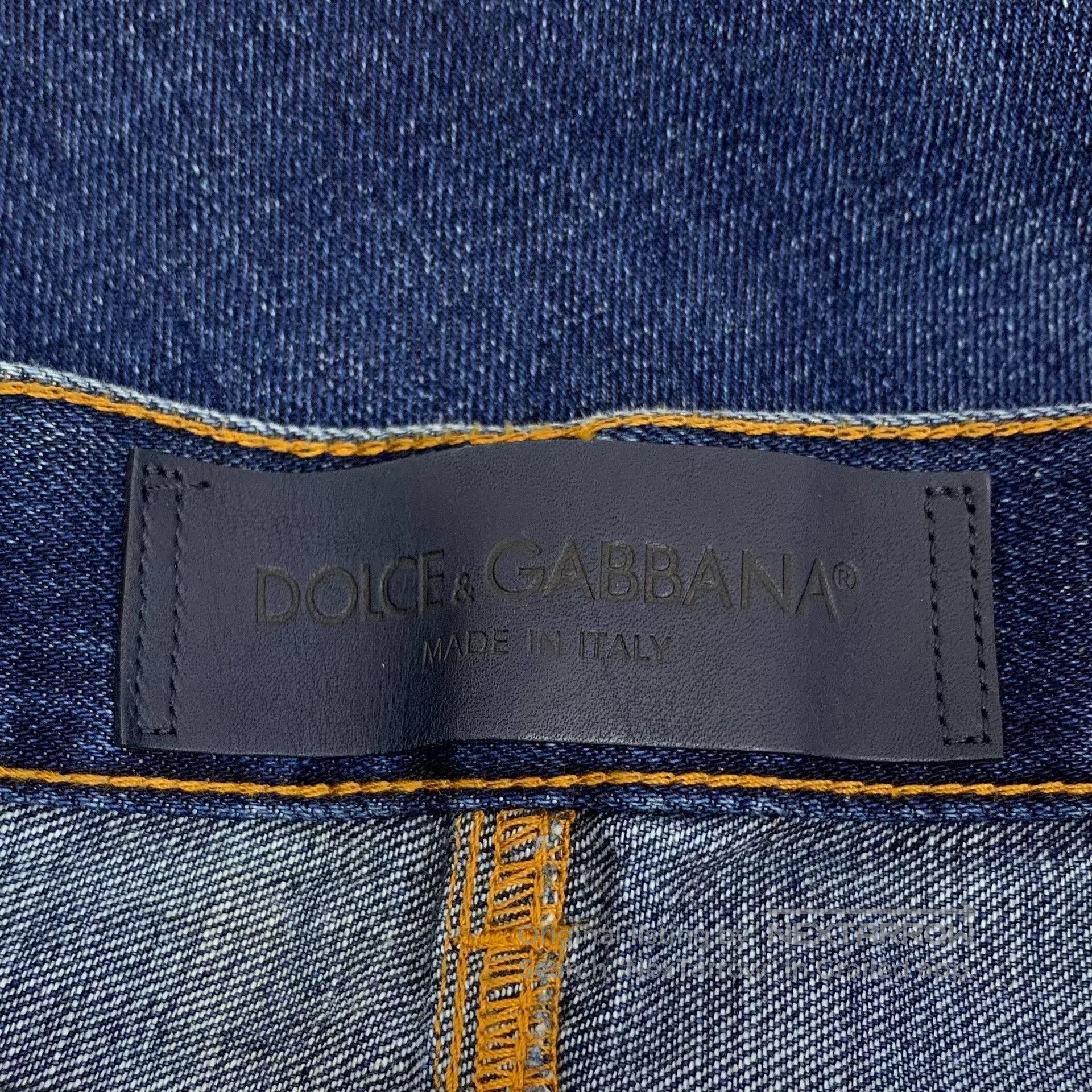 Dolce & Gabbana Dolce Gabbana Dark Blue Washed Destroyed Design Cotton Cas Size US 28 / EU 44 - 6 Thumbnail