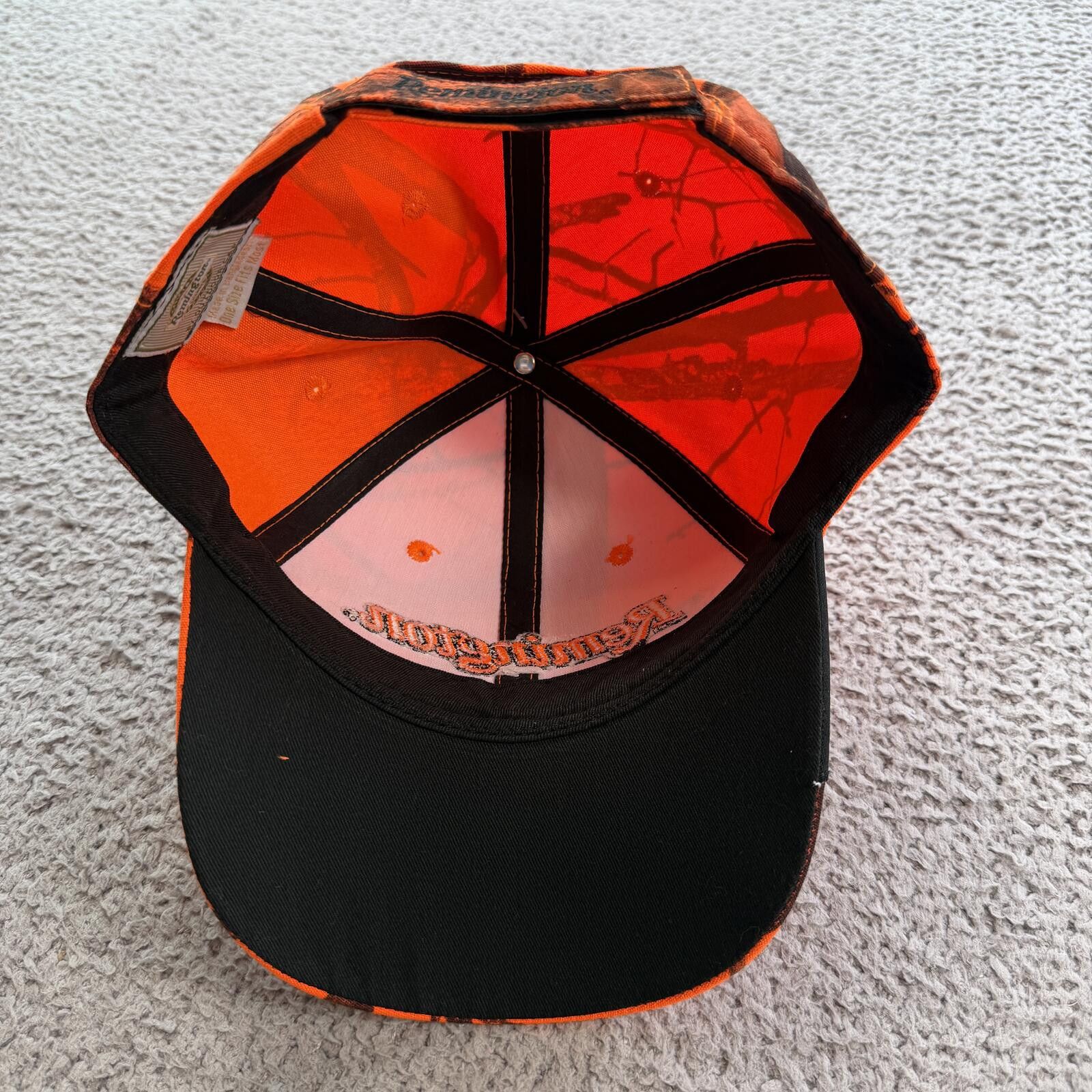 Mossy Oaks Remington Mossy Oak Orange Camo Hat Cap Adjustable Strap NWT Size ONE SIZE - 4 Thumbnail