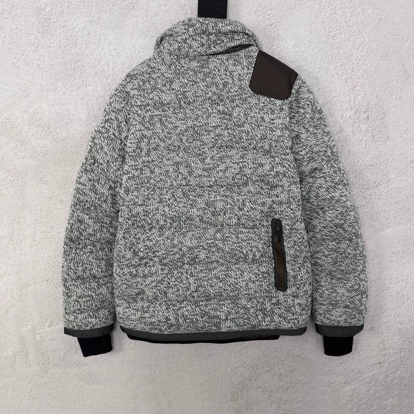 Moncler Moncler gray knit ski down jacket size 3 Size L / US 10 / IT 46 - 2 Thumbnail