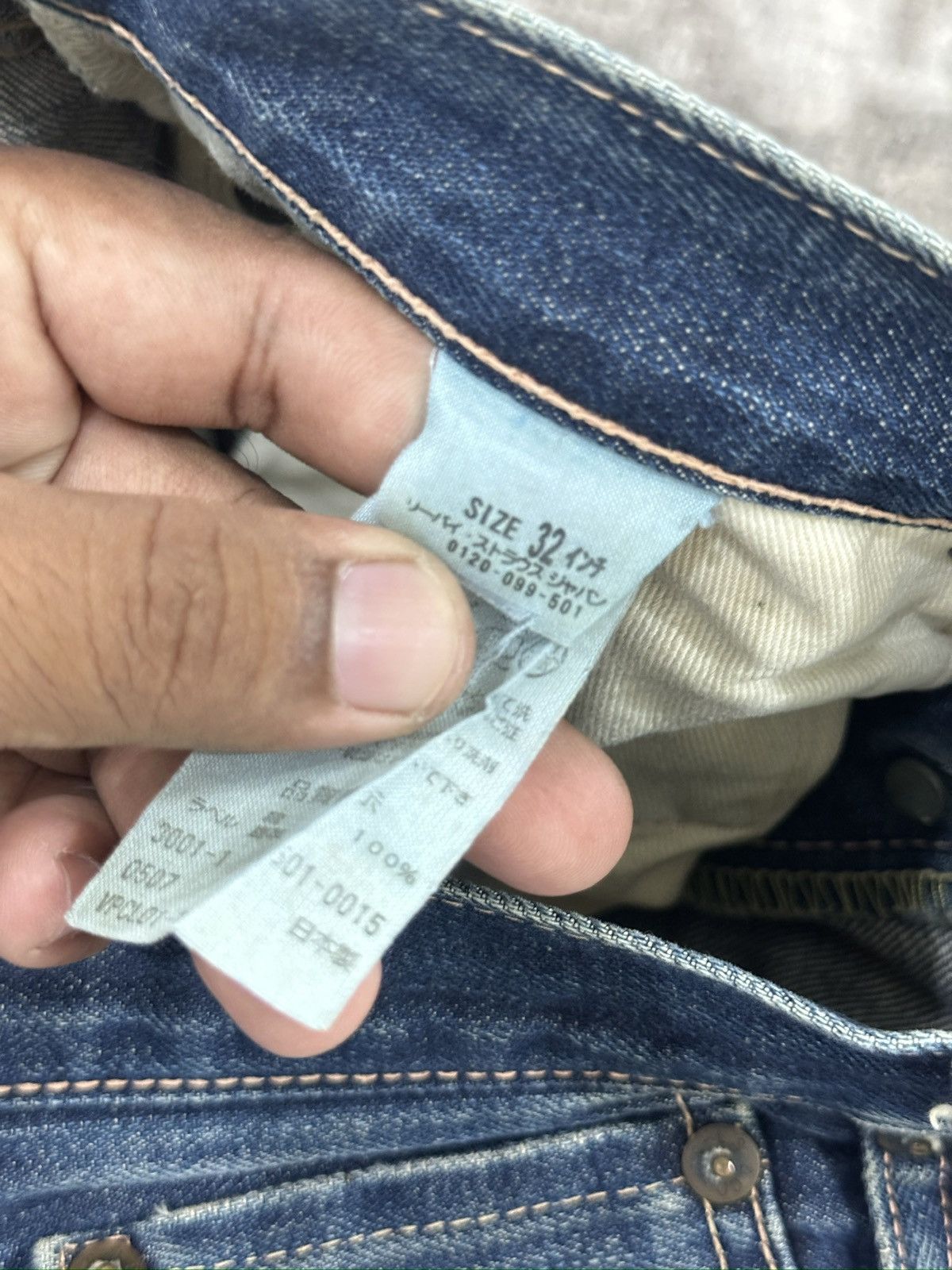 Levi's × Levi's Vintage Clothing Vintage Levis Redline Selvedge Custom Repaired Sashiko Boro Size US 30 / EU 46 - 14 Thumbnail