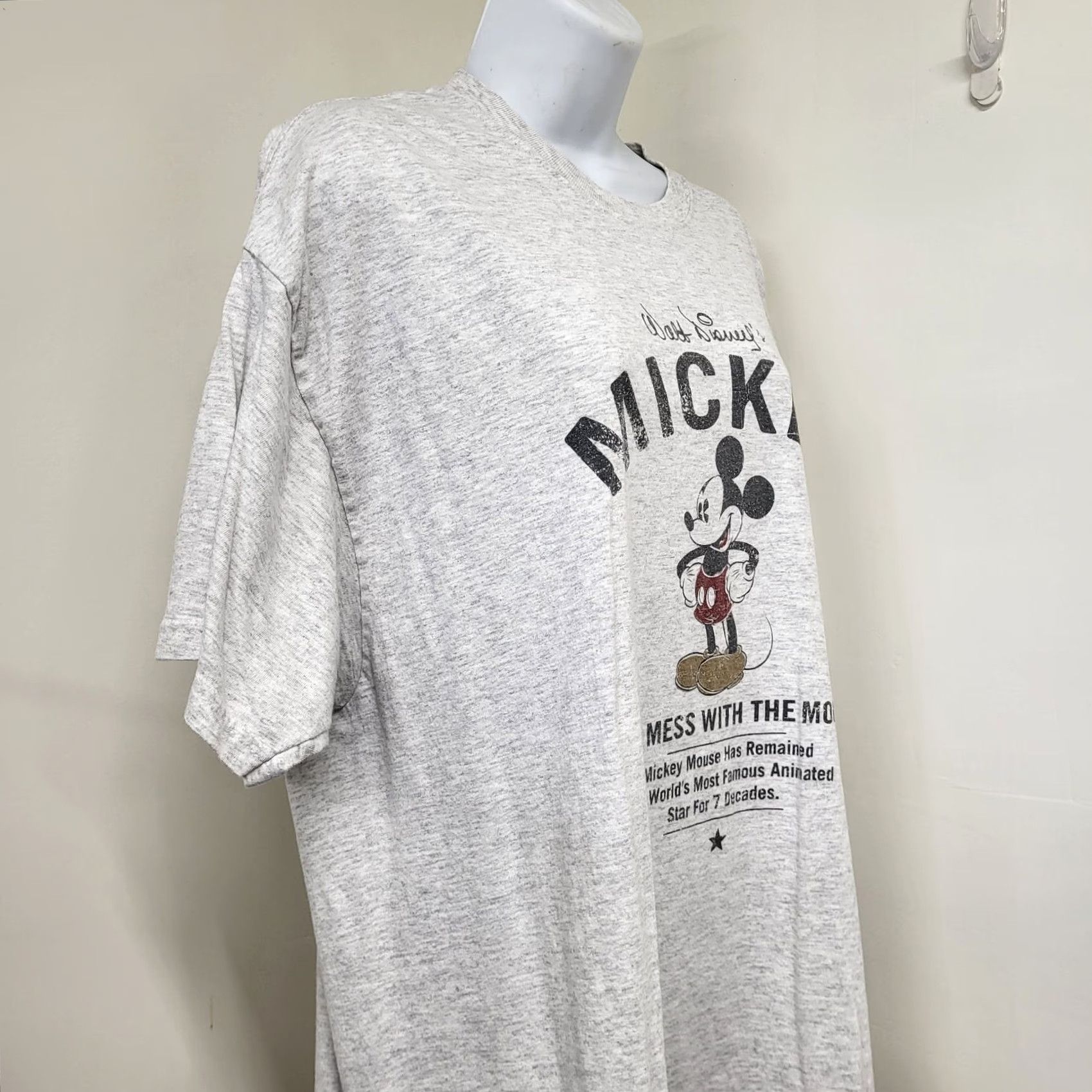 Disney Disney World Mickey Mouse T-Shirt Men's XL Tall Gray Graphic Short Sleeve Shirt Size US XL / EU 56 / 4 - 2 Thumbnail