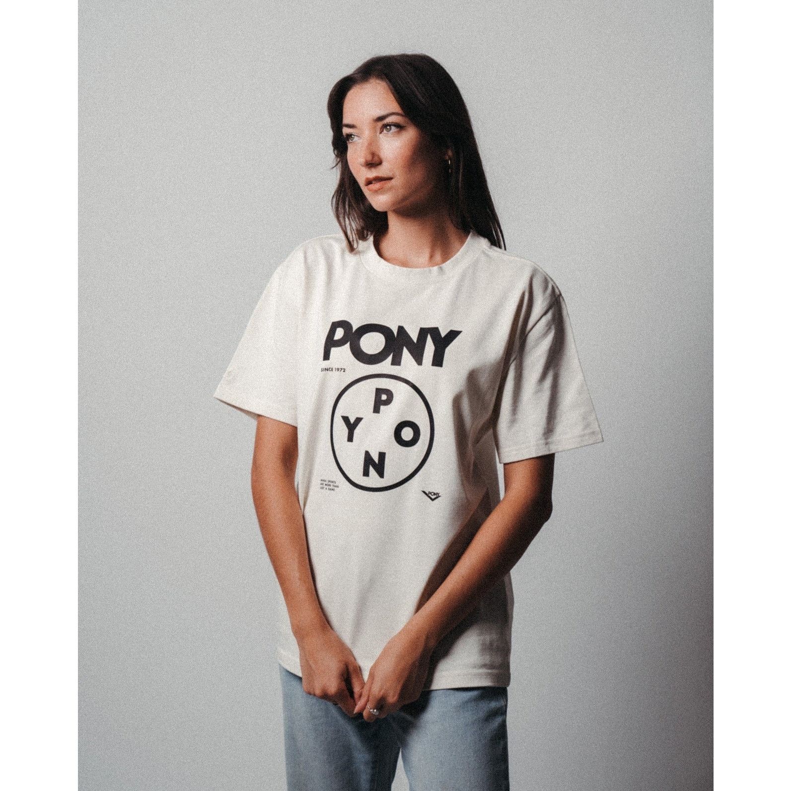 Pony White HERITAGE T-SHIRT - Size M - NEW