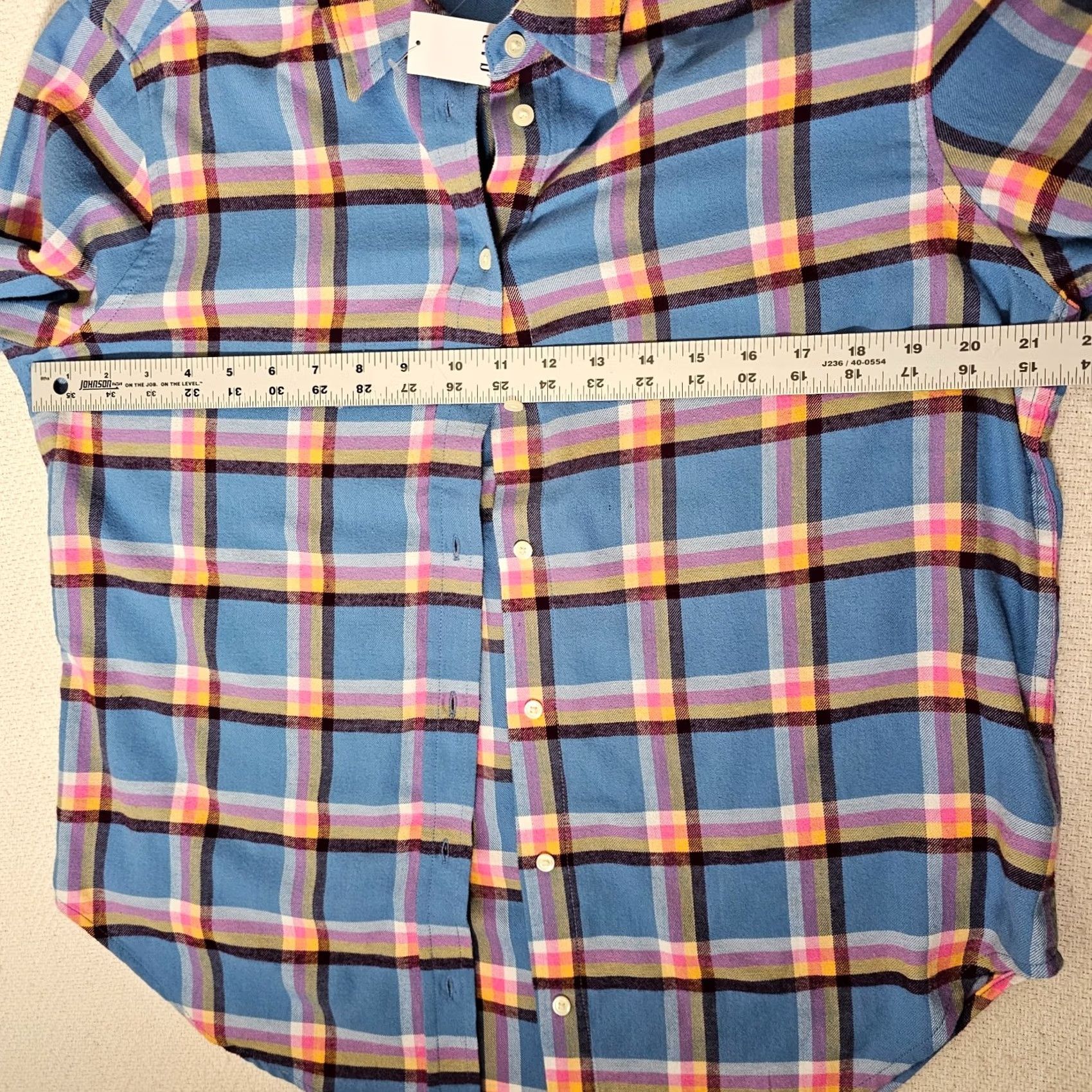 Gap GAP Button-Up Shirt Viscose Flannel Plaid Blue White M NWT Women Long Sleeve Casual Vintage: No Size M / US 6-8 / IT 42-44 - 5 Thumbnail
