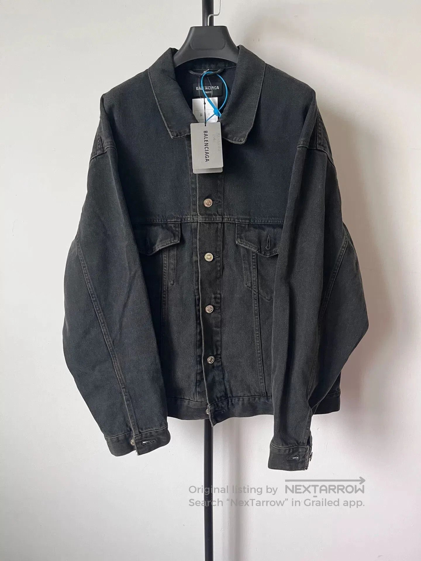 Balenciaga Balenciaga Men's Black Graffiti Denim Jacket. Size US XS / EU 42 / 0 - 2 Thumbnail
