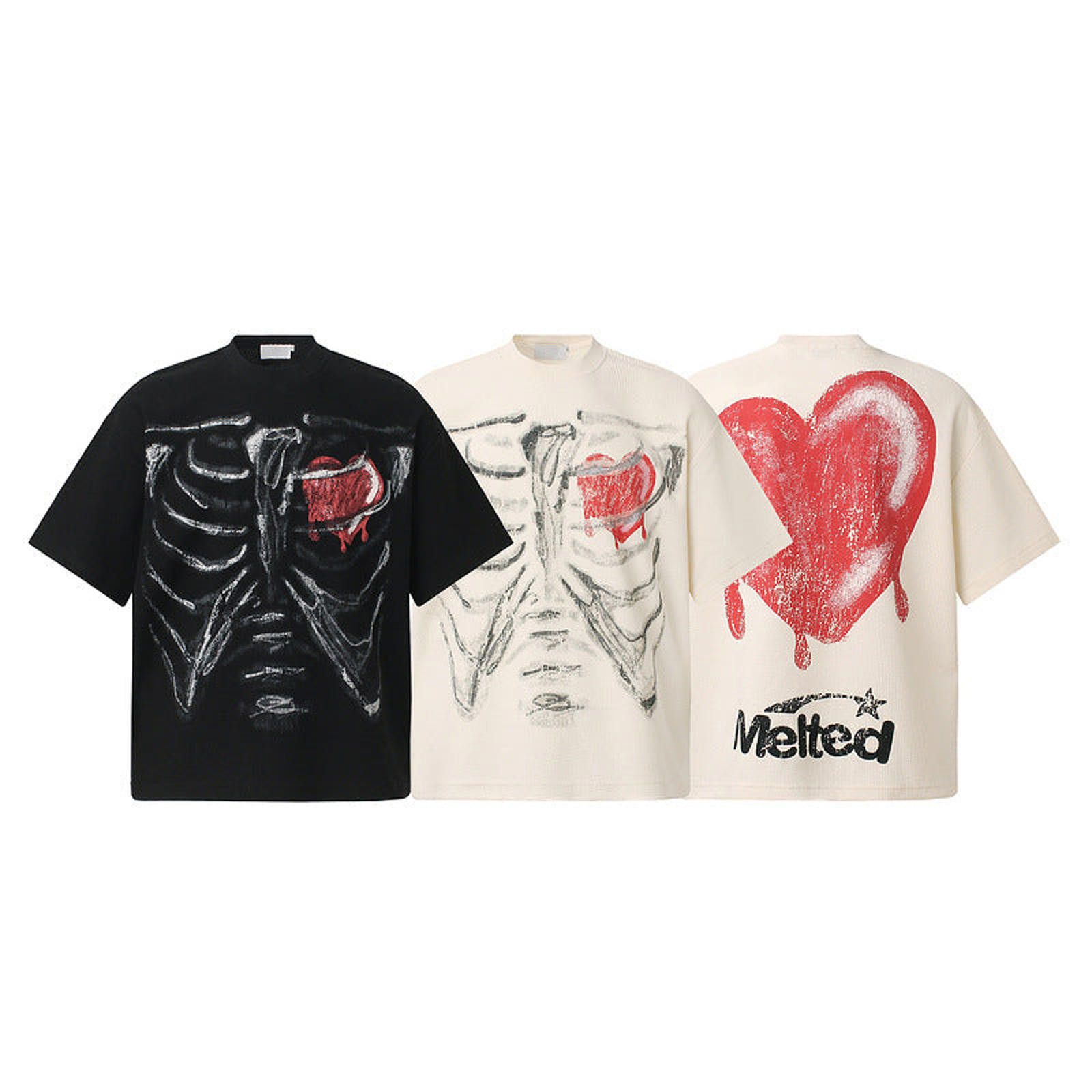 Vintage Graphic Rib Cage Print T-Shirts, Relaxed Fit Size US M / EU 48-50 / 2 - 5 Thumbnail