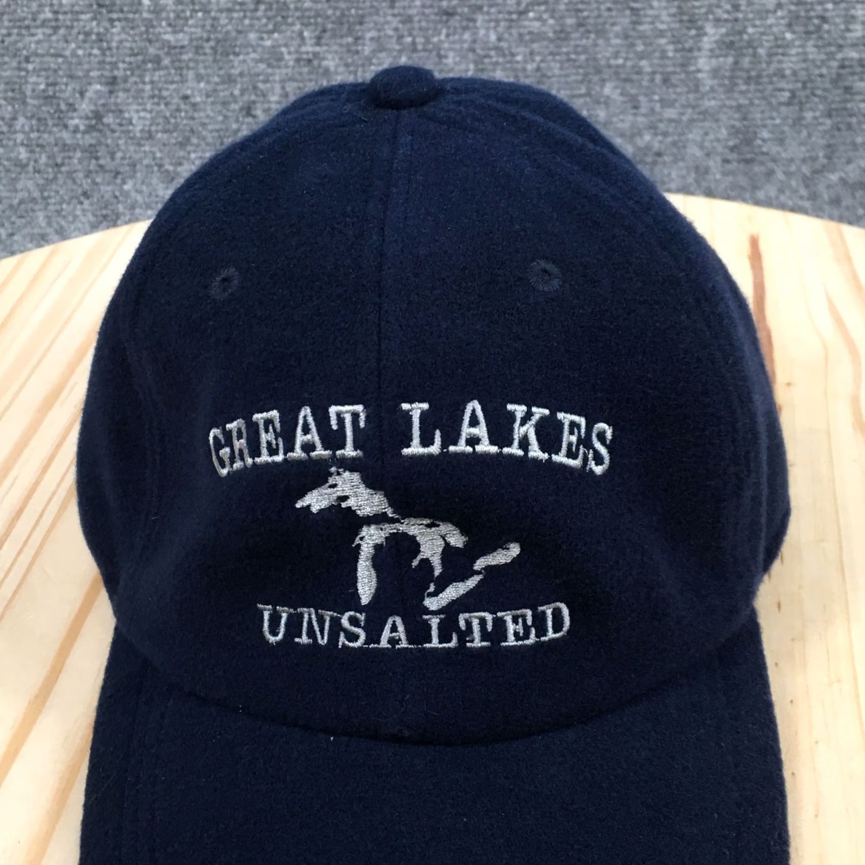 Greats Great Lakes Unsalted Baseball Cap Blue OS Adjustable Embroidered Logo Unisex Size ONE SIZE - 3 Thumbnail