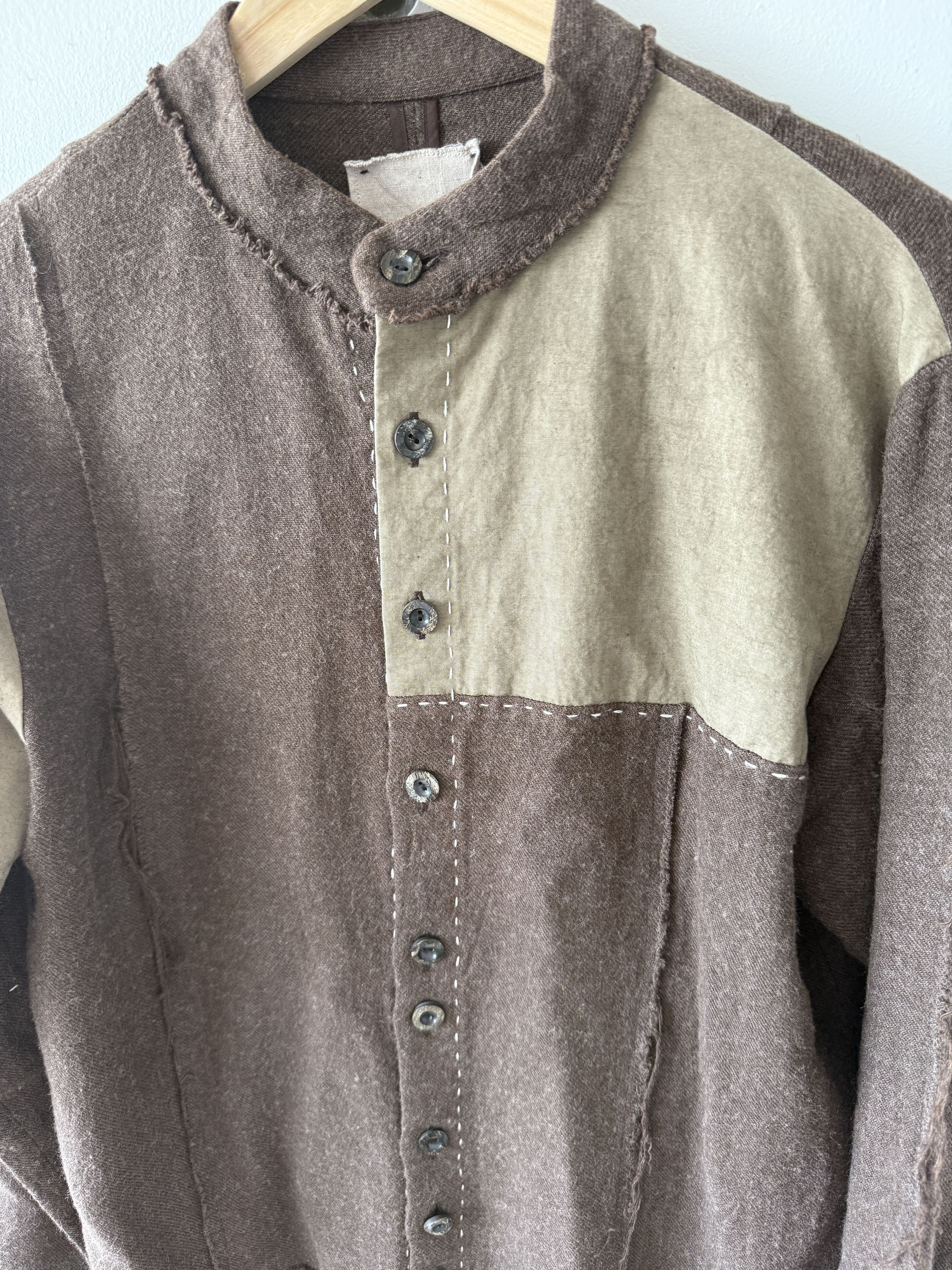 ROGGYKEI Patchwork Linen / Wool Shirt SH02/02 Size US S / EU 44-46 / 1 - 8 Thumbnail