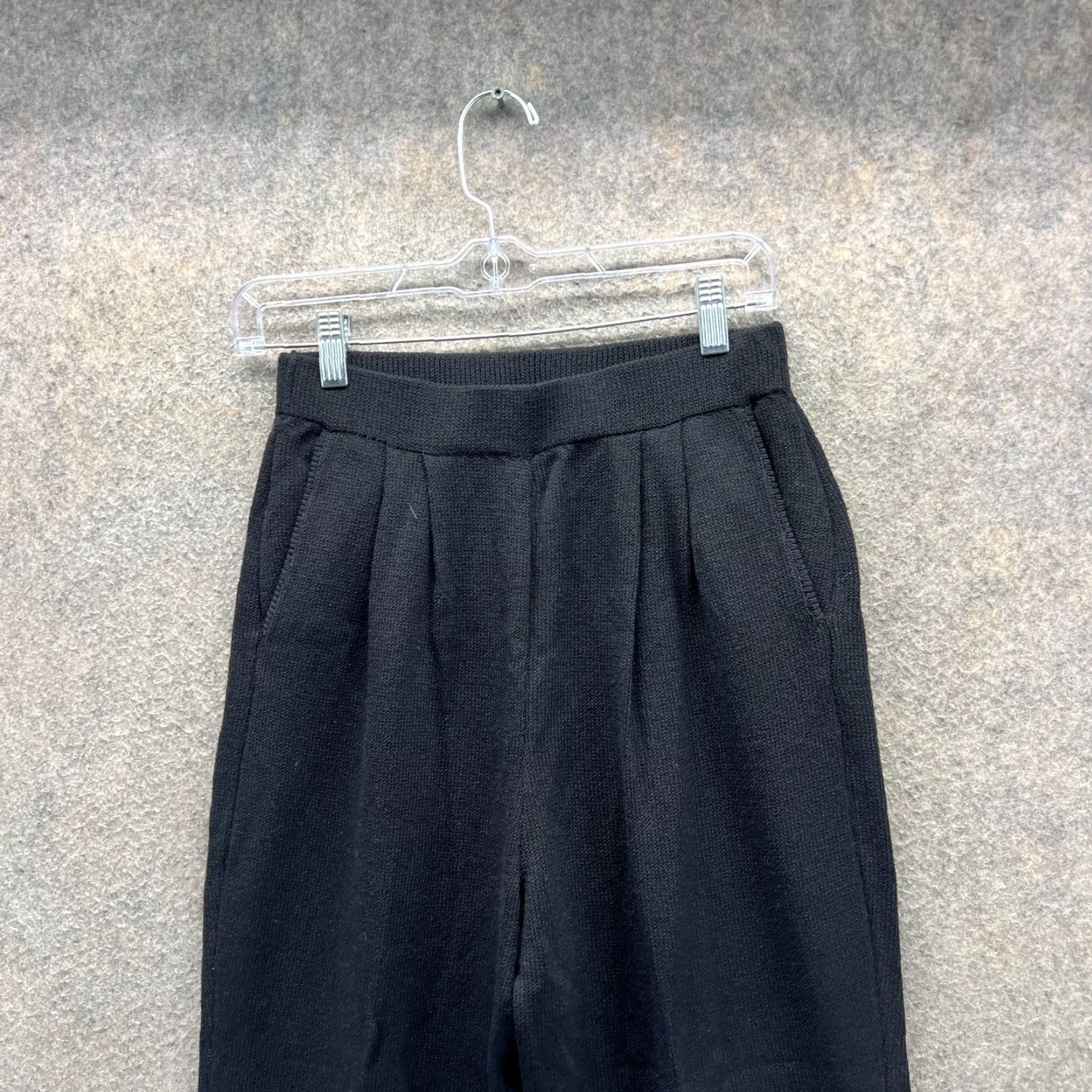 St. John St. John Collection Pants Womens 6 Black Knit High Waist Tapered Classic Wool Dress Pants Mens? Womens Size 28" / US 6 / IT 42 - 3 Thumbnail