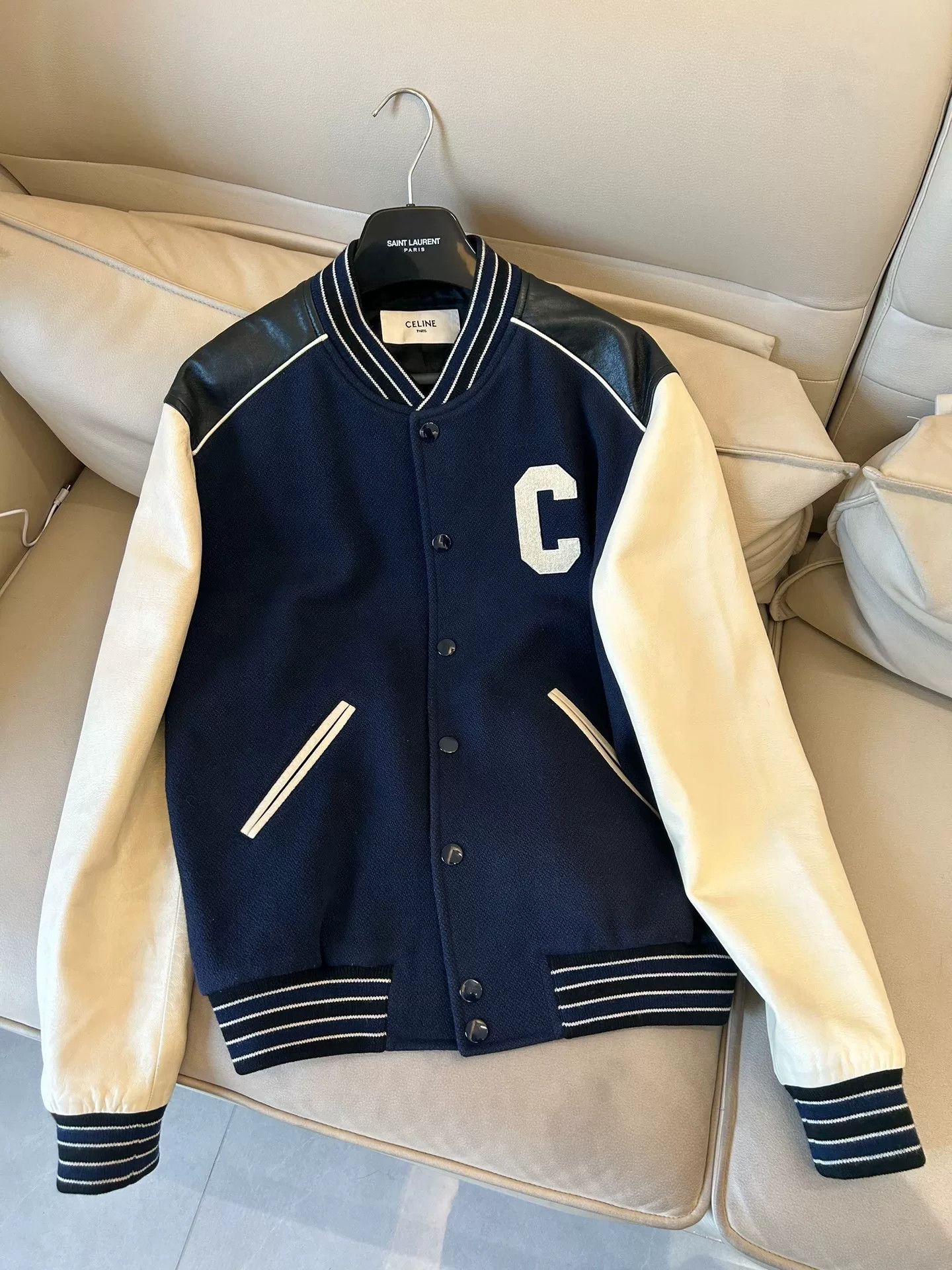 Celine Celine Vintage Style Baseball Jacket Size US L / EU 52-54 / 3 - 1 Thumbnail