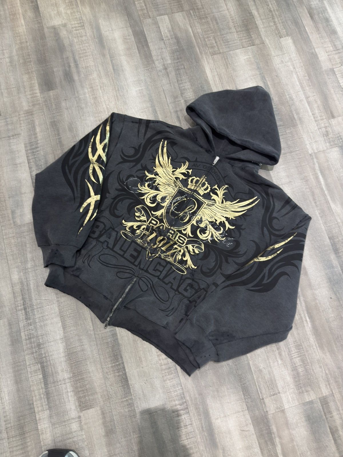 Balenciaga Balenciaga Tacky Gold Zip up | Grailed