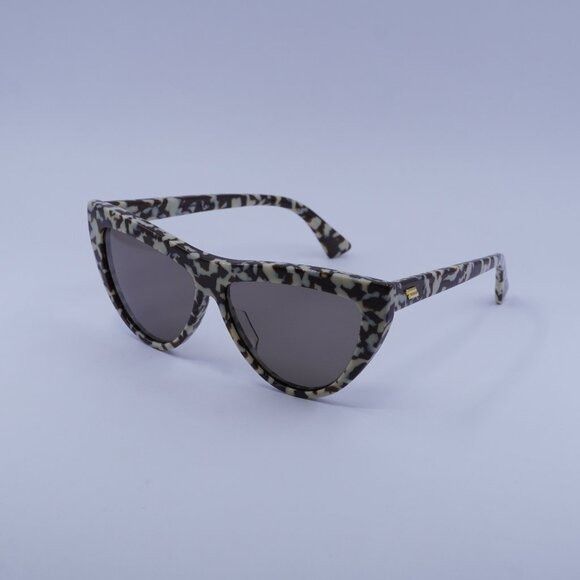 Bottega Veneta BV1018S 006 Sunglasses Brown Ivory Cat Eye