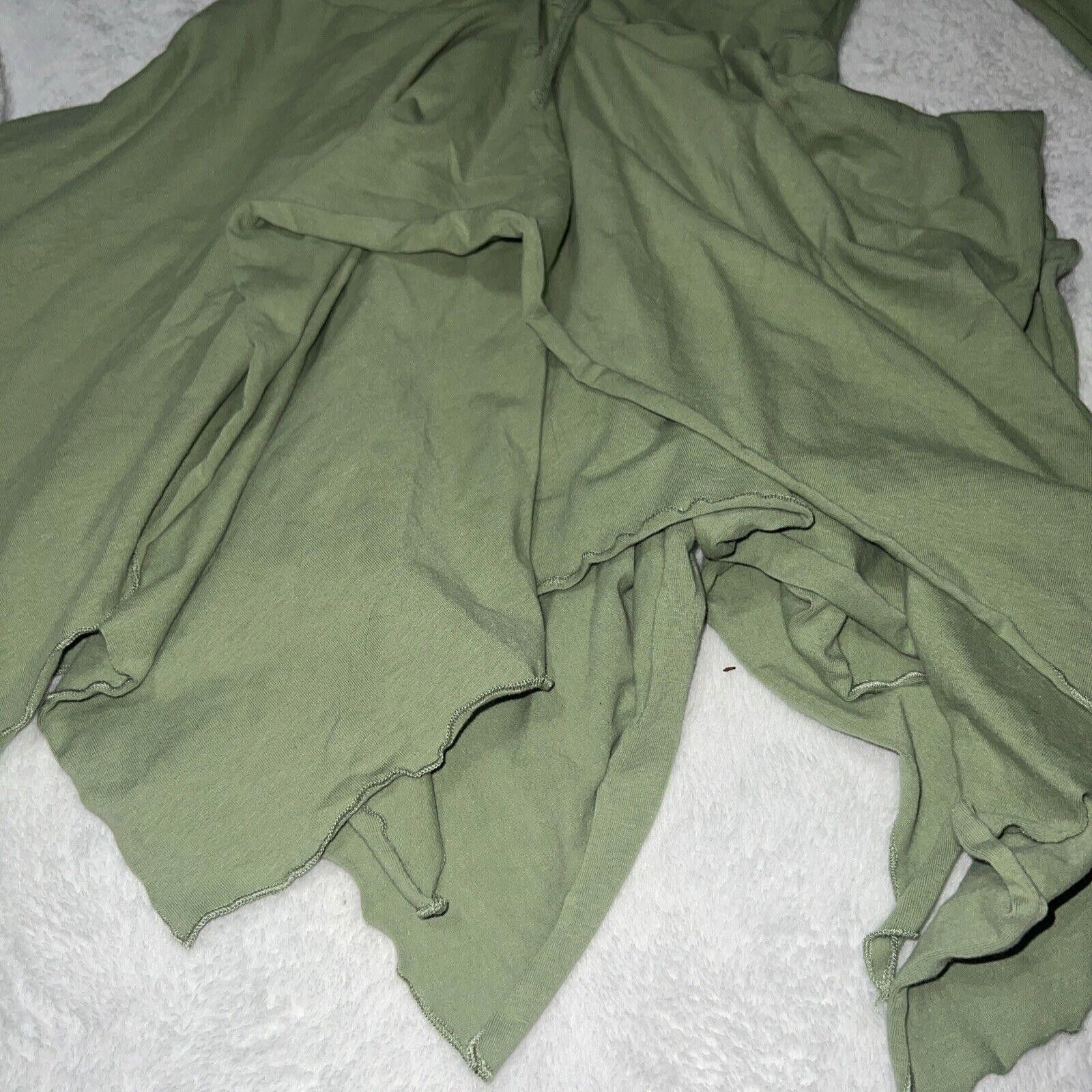 Designer 2XLarge Dolls Kill Green Sage Fairy Handkerchief Mini Dress Size XXL / US 16-18 / IT 52-54 - 3 Thumbnail