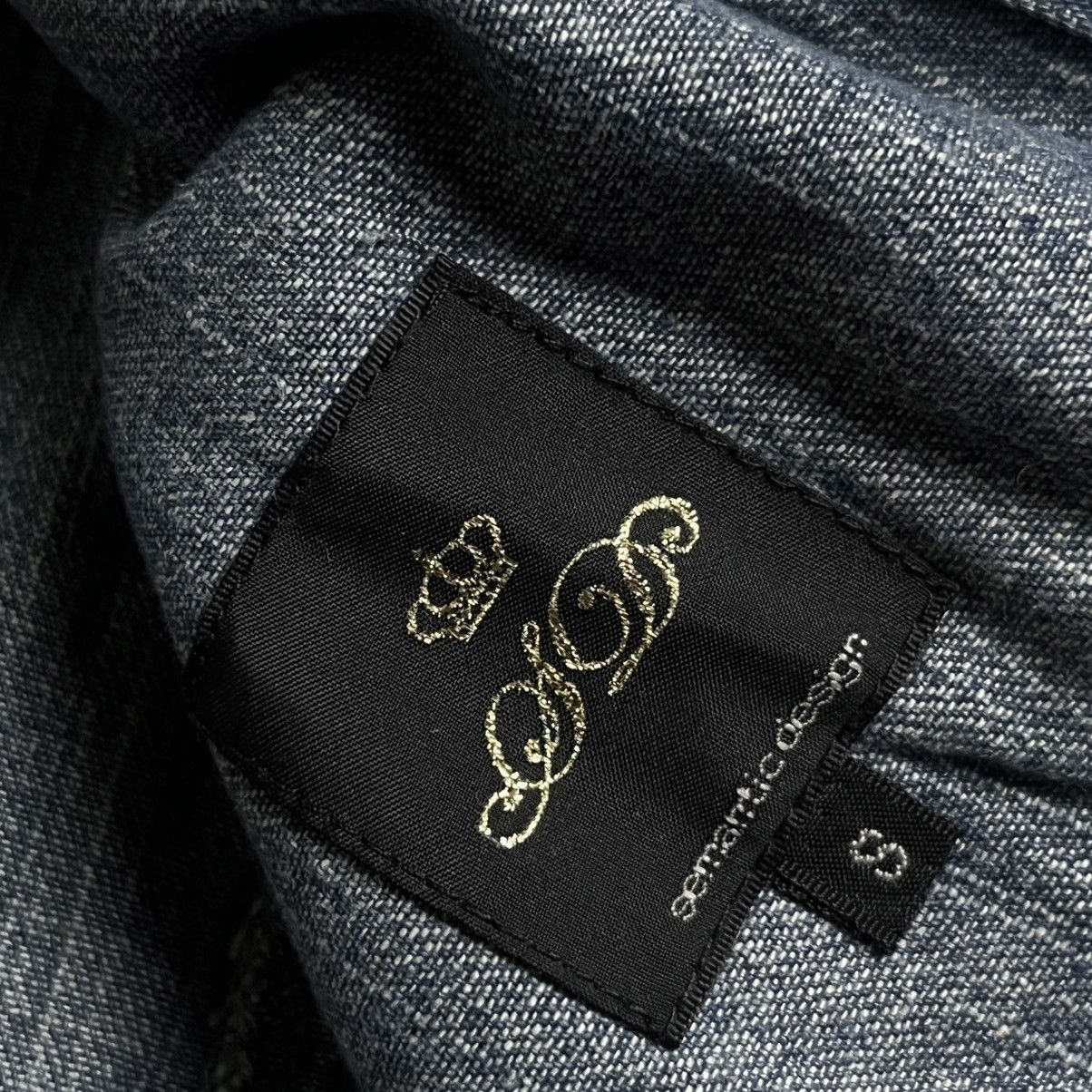 Japanese Brand Semantic Unique Pattern double zipper denim jacket Size US S / EU 44-46 / 1 - 12 Thumbnail