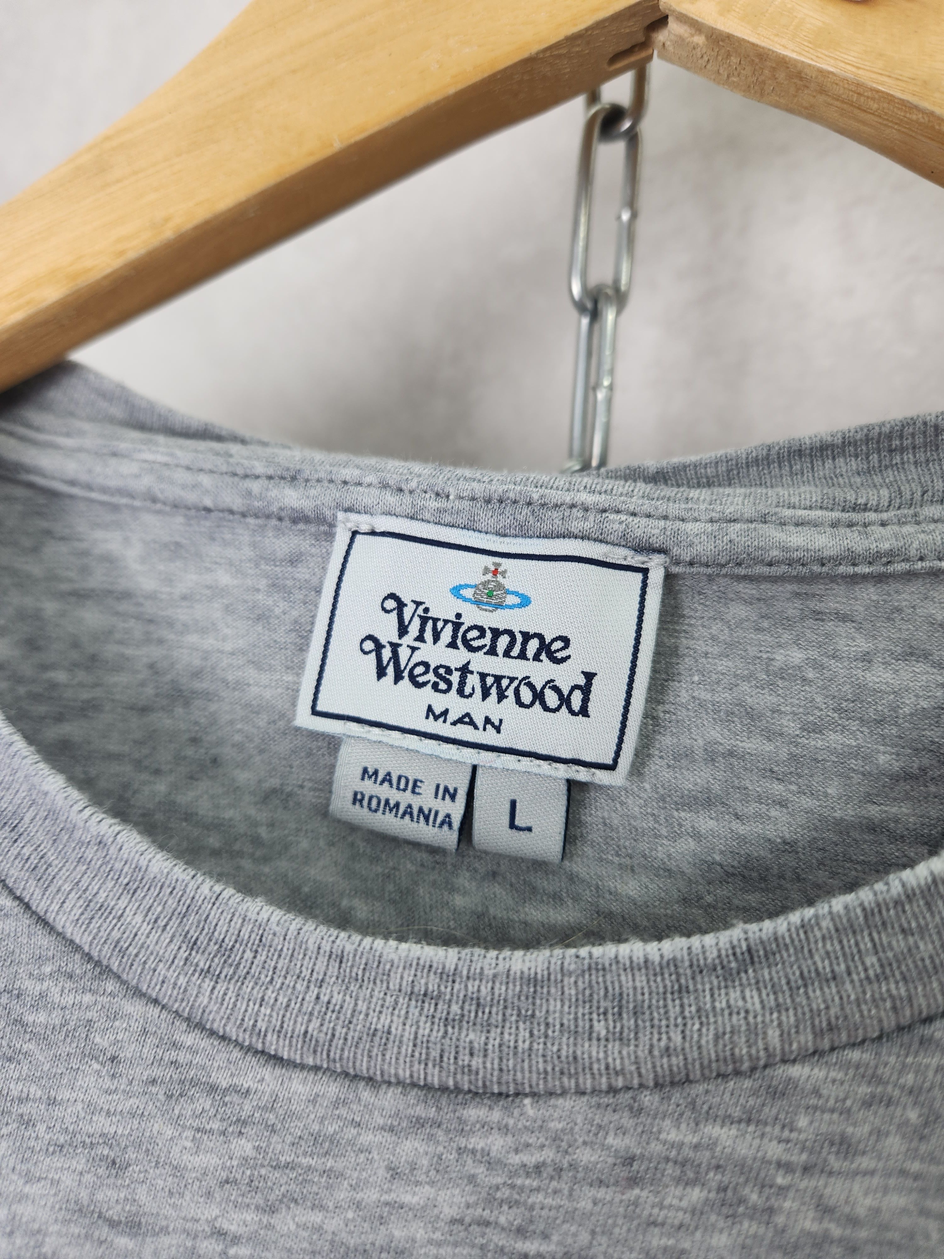 Vivienne Westwood Vivienne Westwood Man basic gray t shirt logo size L Size US L / EU 52-54 / 3 - 7 Thumbnail