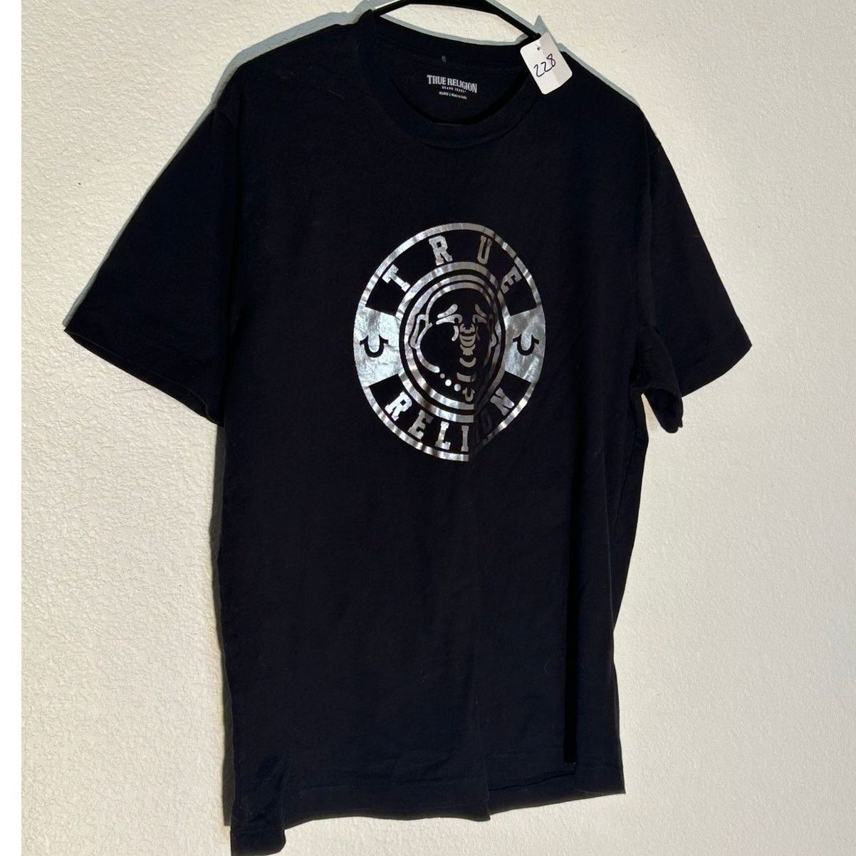 True Religion True Religion Men's Black T-Shirt with Silver Logo - XL Size US XL / EU 56 / 4 - 3 Thumbnail