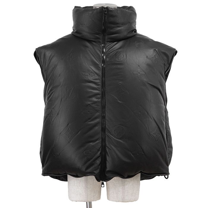 Louis Vuitton Louis Vuitton Louis Vuitton Monogram Cow Leather Down Vest Leather Outerwear DUTY FREE for USA Size ONE SIZE - 1 Thumbnail