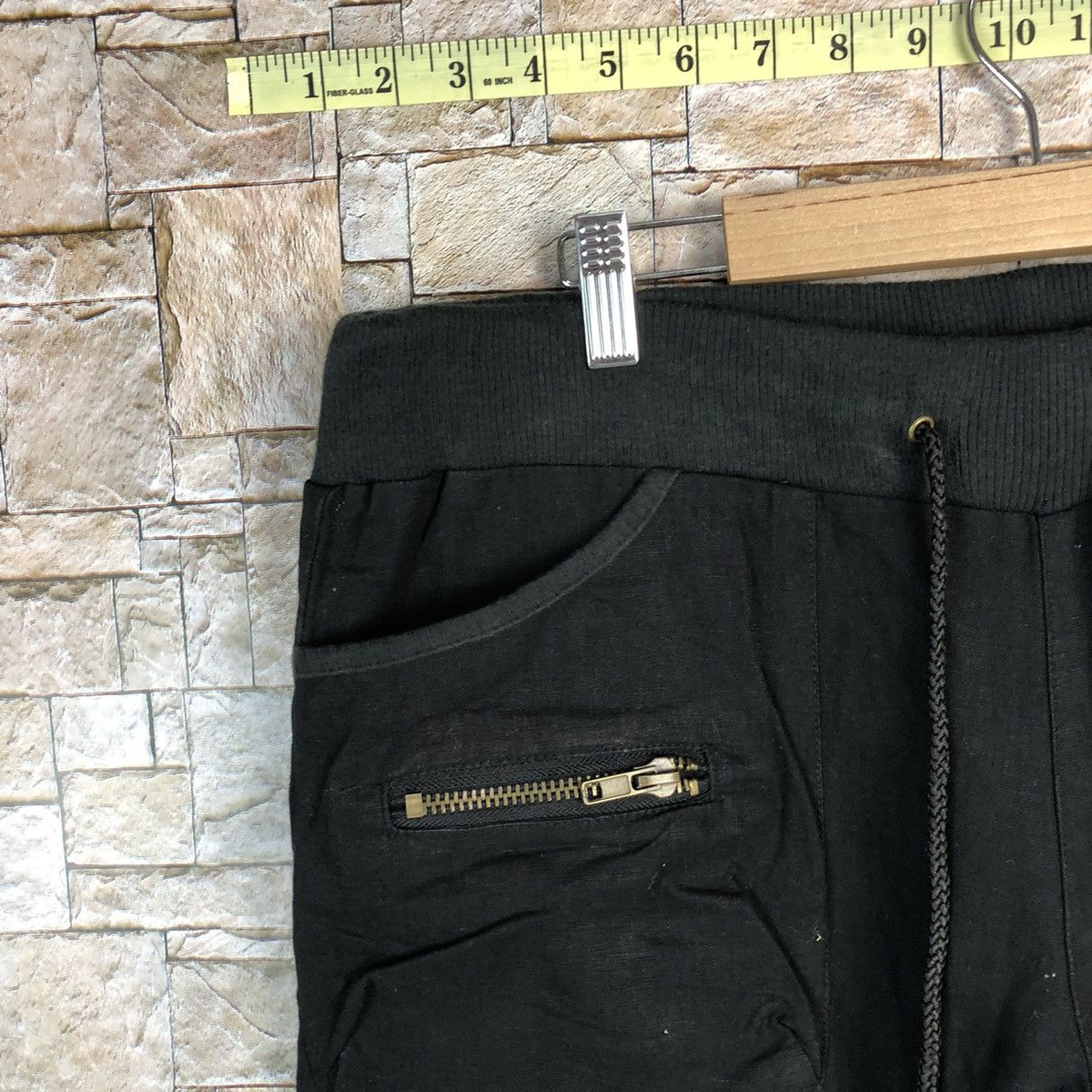Japanese Brand Hucom Black Multipocket Cropped Pants #A378 Size 31" - 7 Thumbnail