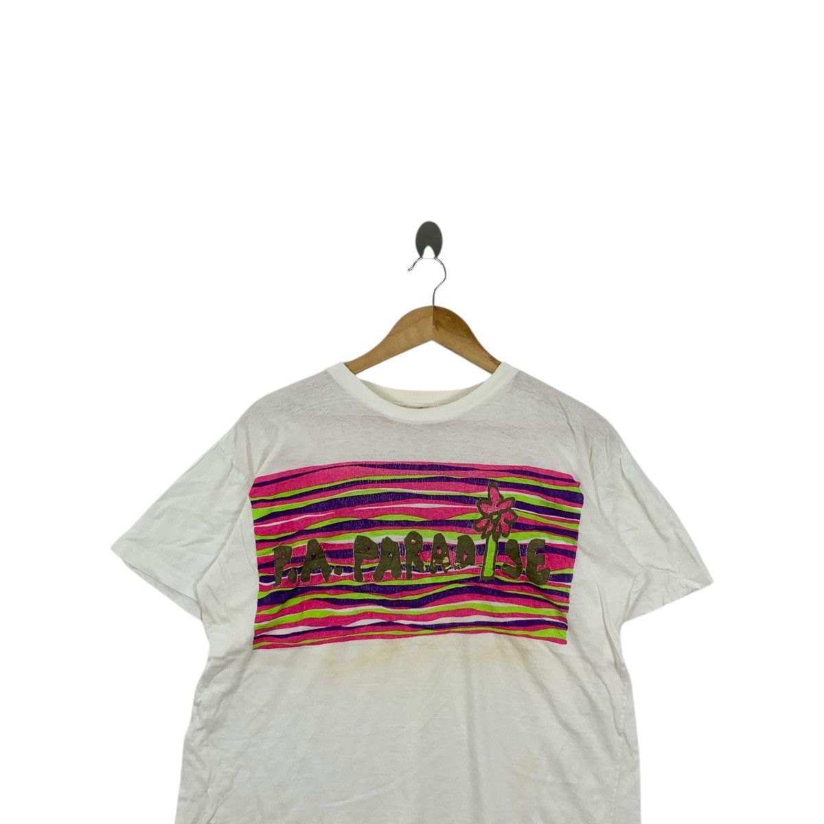 Other Vintage PA PARADISE HAWAII Hand Print Painting Tee Shirt Top Size S / US 4 / IT 40 - 2 Thumbnail