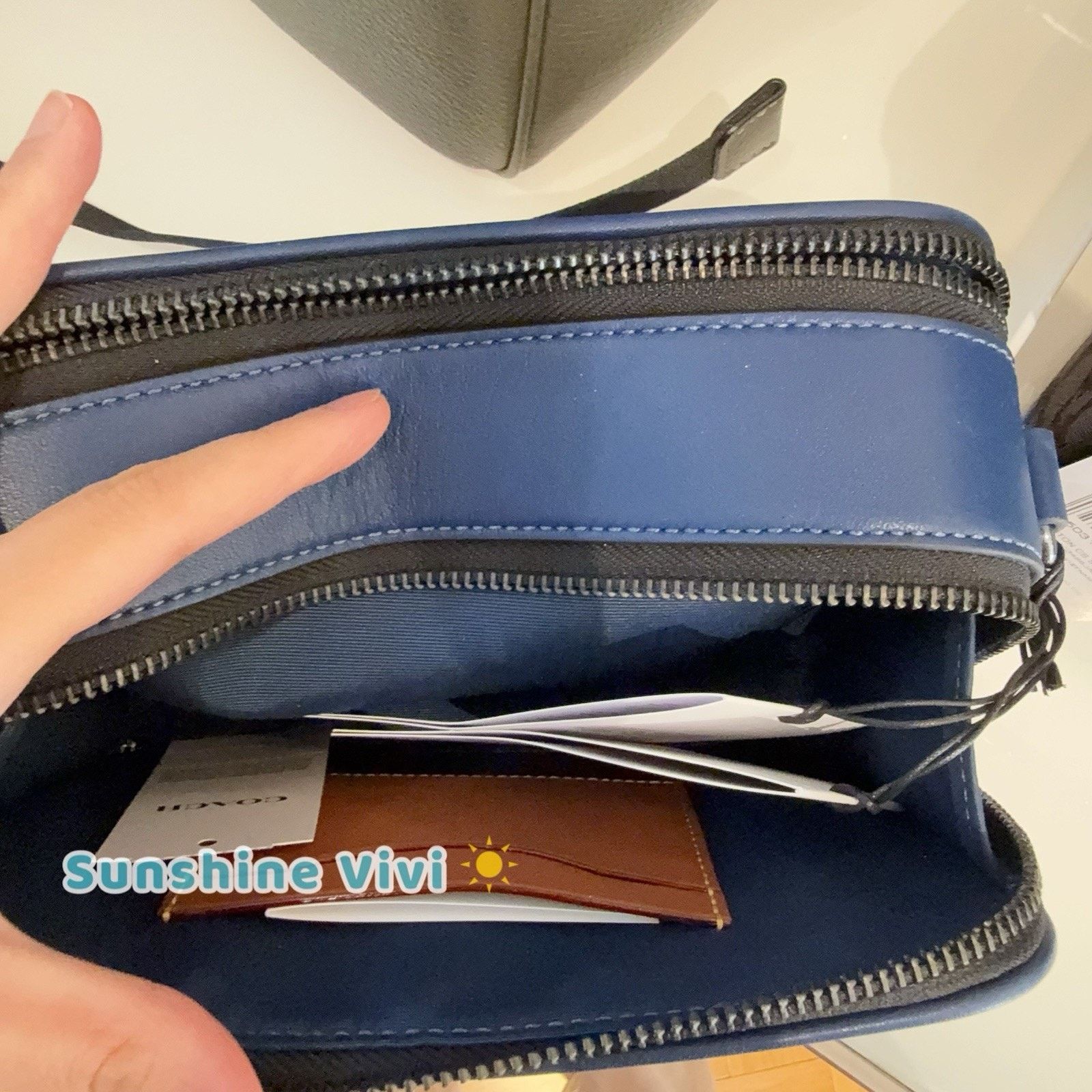 Coach NWT Coach Wyatt Crossbody Bag CBG14 Denim/Deep Blue Size ONE SIZE - 2 Thumbnail