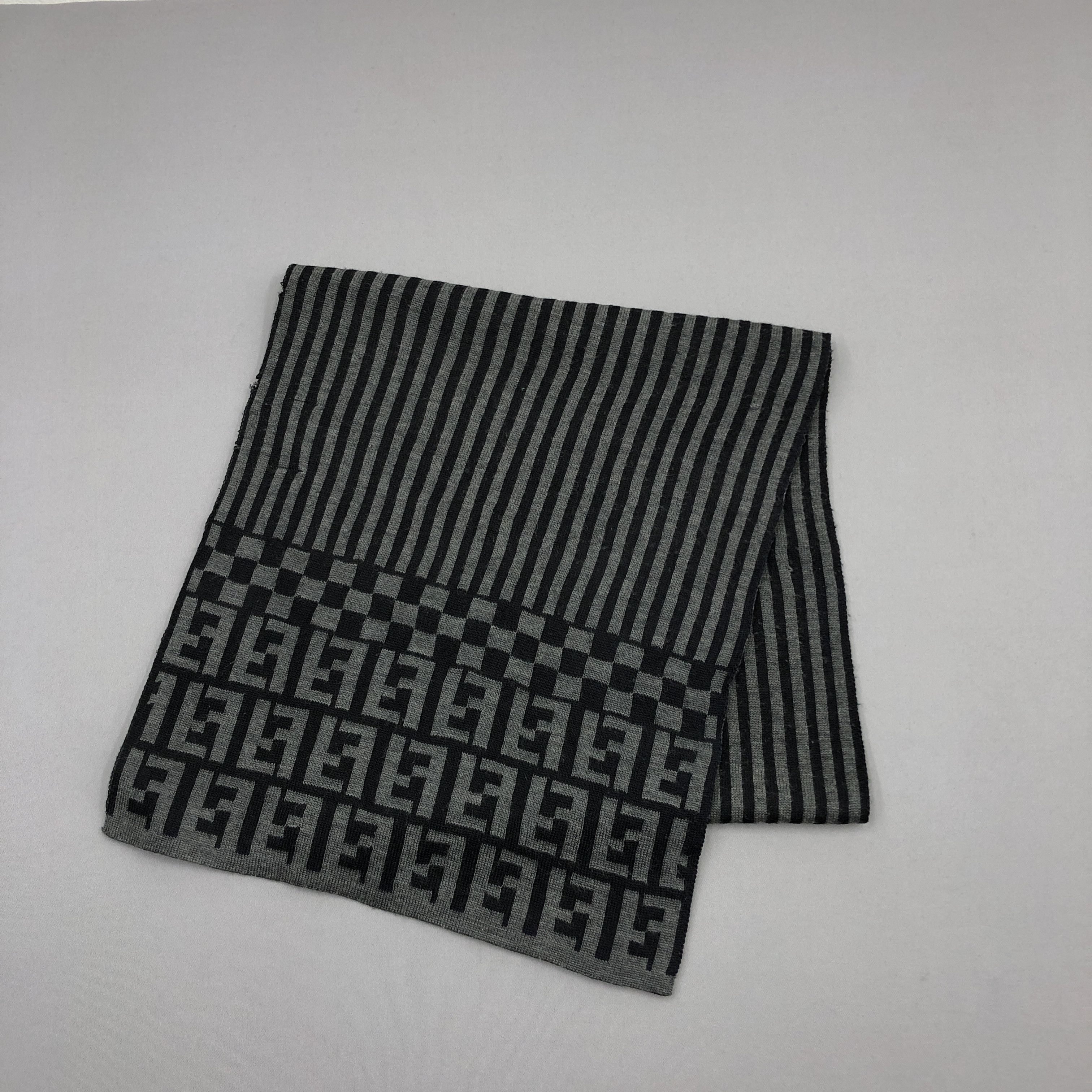 Fendi Vintage Fendi Scarf Fendi Zucca Monogram Muffler Wool Scarve Size ONE SIZE - 2 Thumbnail