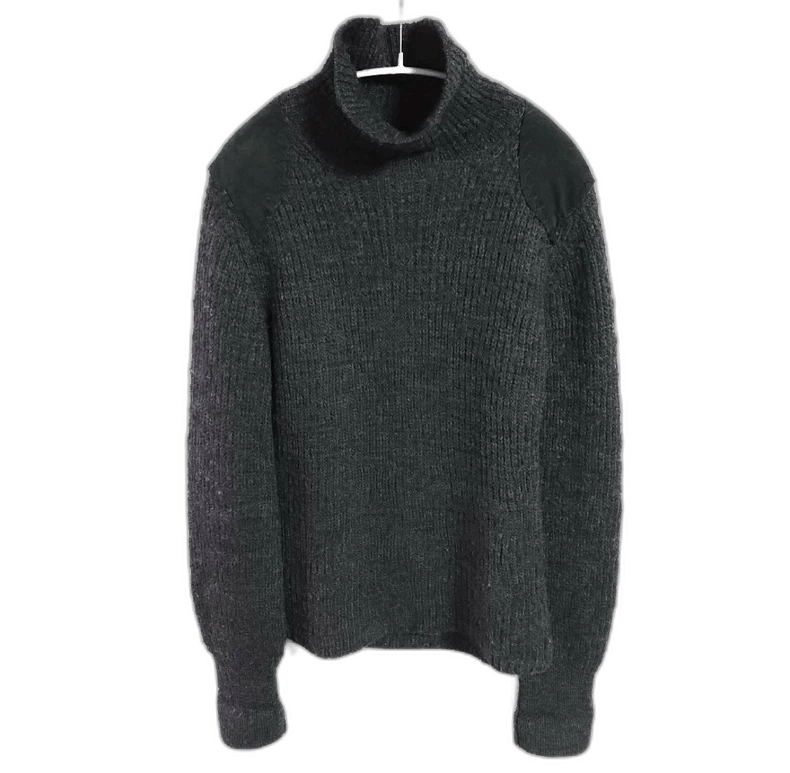 Yohji Yamamoto yohji yamamoto wool blend sweater with leather accents Size US M / EU 48-50 / 2 - 1 Thumbnail