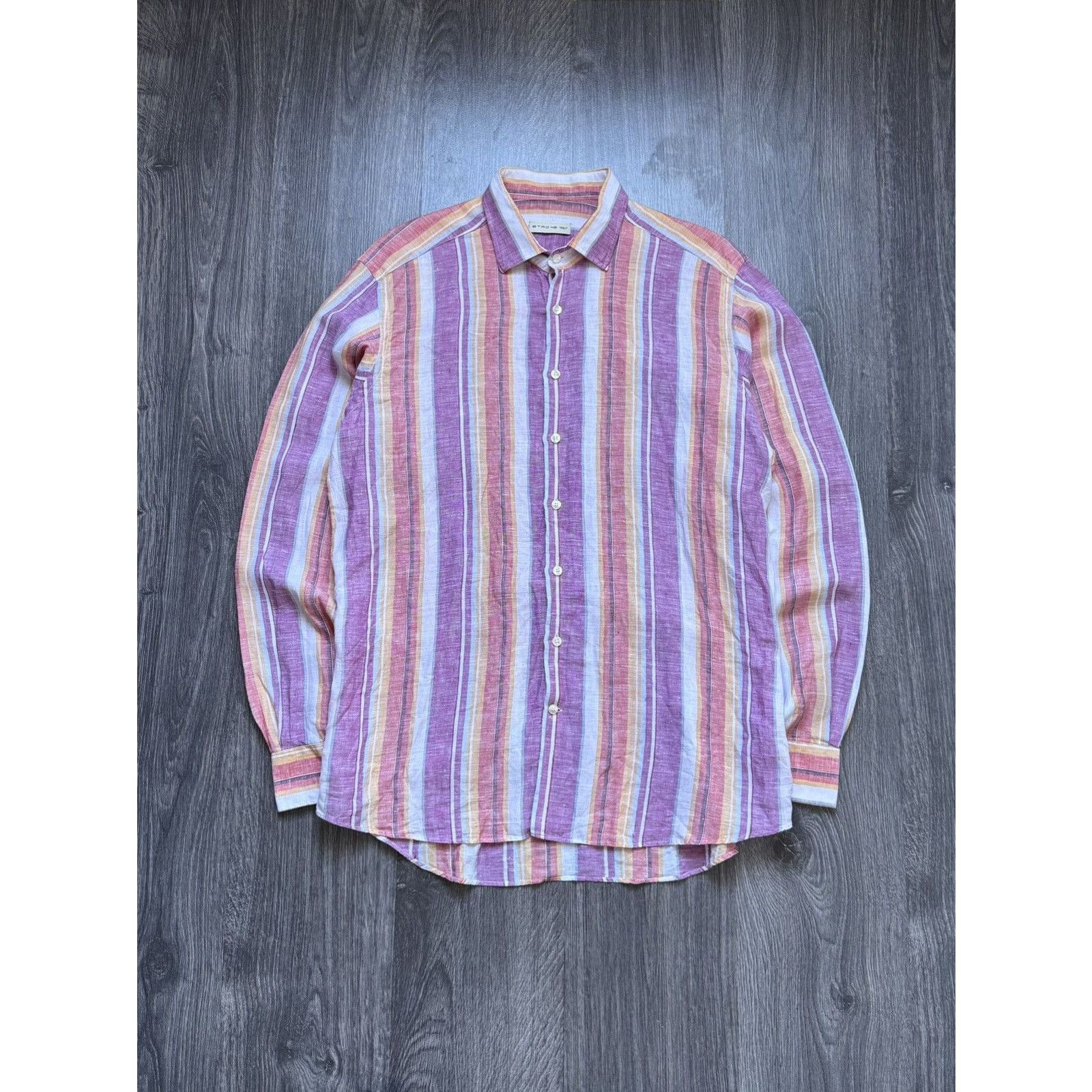 Etro Etro Luxury Multicolor Stripe T-Shirt Missoni Style Size US L / EU 52-54 / 3 - 1 Thumbnail