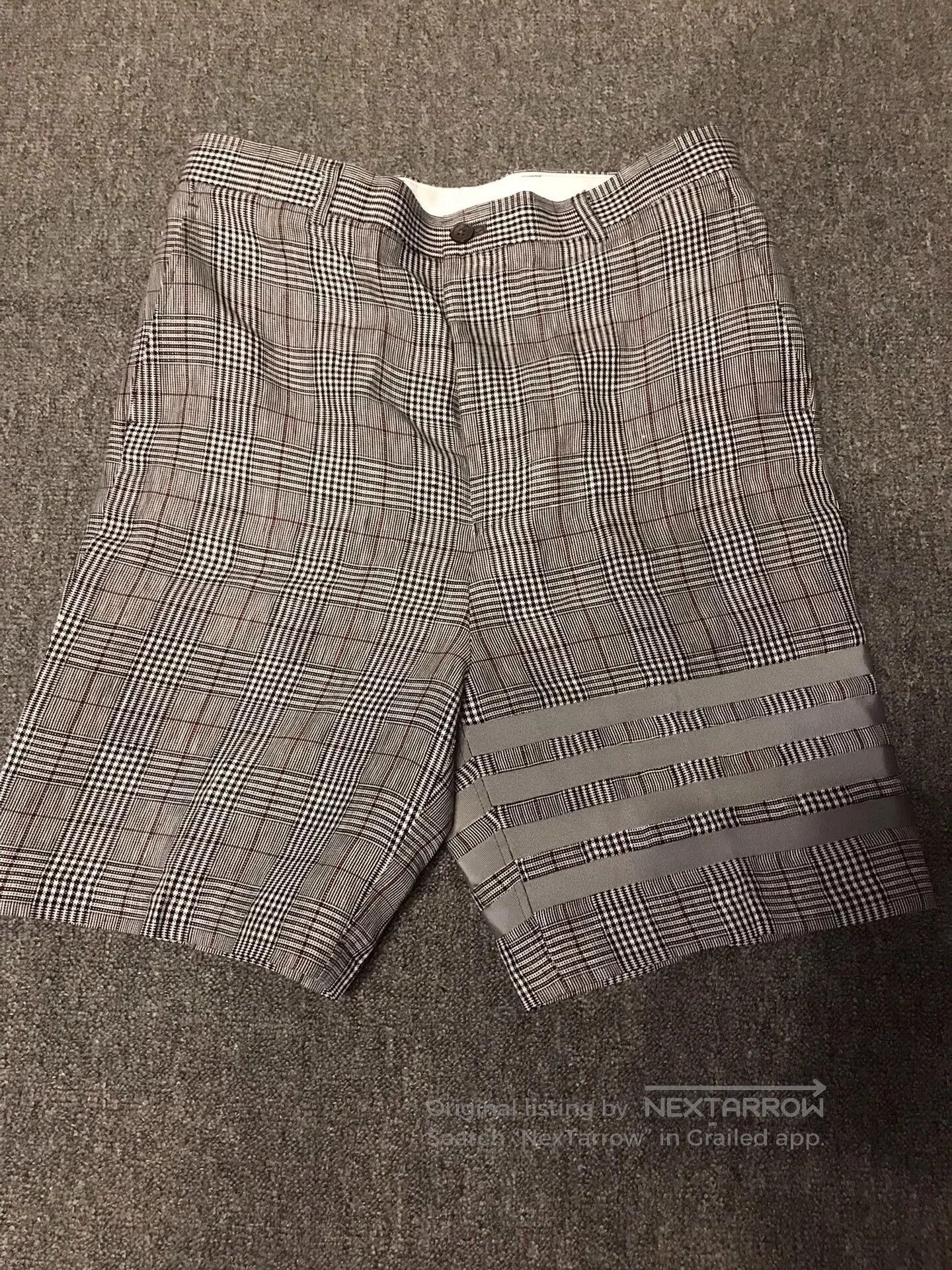 Thom Browne Thom Browne Gray Check Linen Shorts. Size US 26 / EU 42 - 1 Thumbnail
