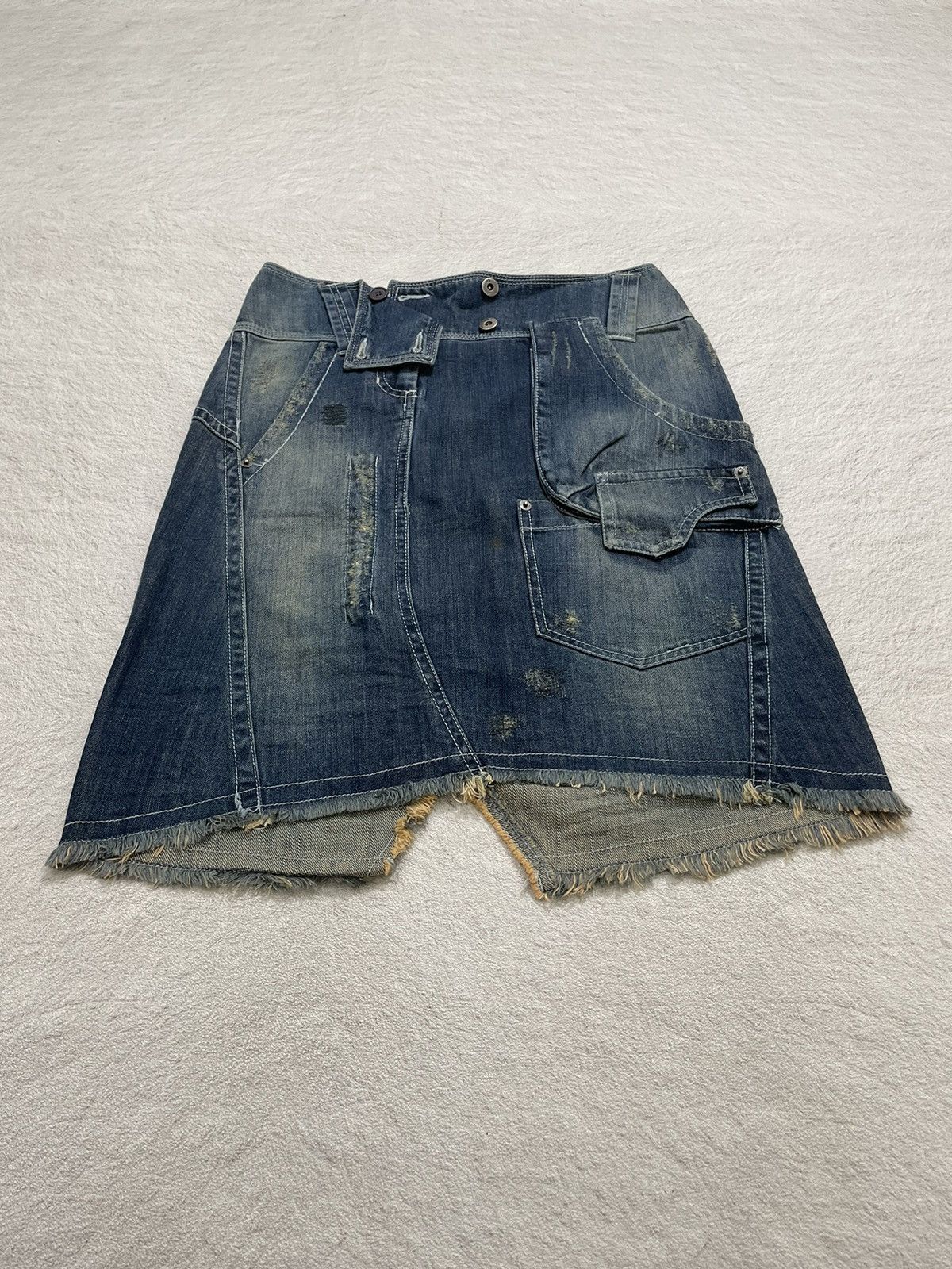 Hysteric Glamour 2000s Codes Combine Multi pocket Distressed Skirts Size 23" - 1 Thumbnail