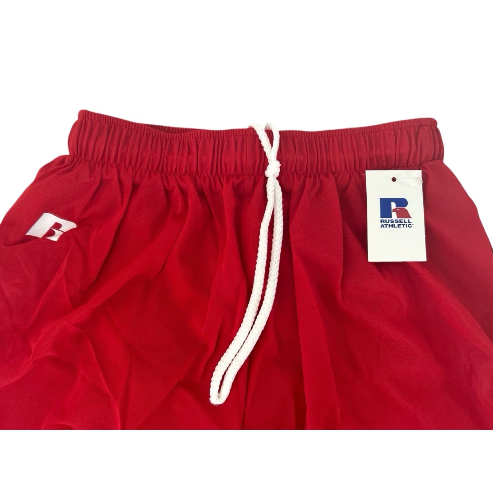 Russell Athletic VINTAGE russell athletic running shorts Mens S Red Lined Athletic 2010s Deadstock NWT R logo White drawstring Nylon Side pockets 3” inseam Mens Size US 29 - 4 Thumbnail