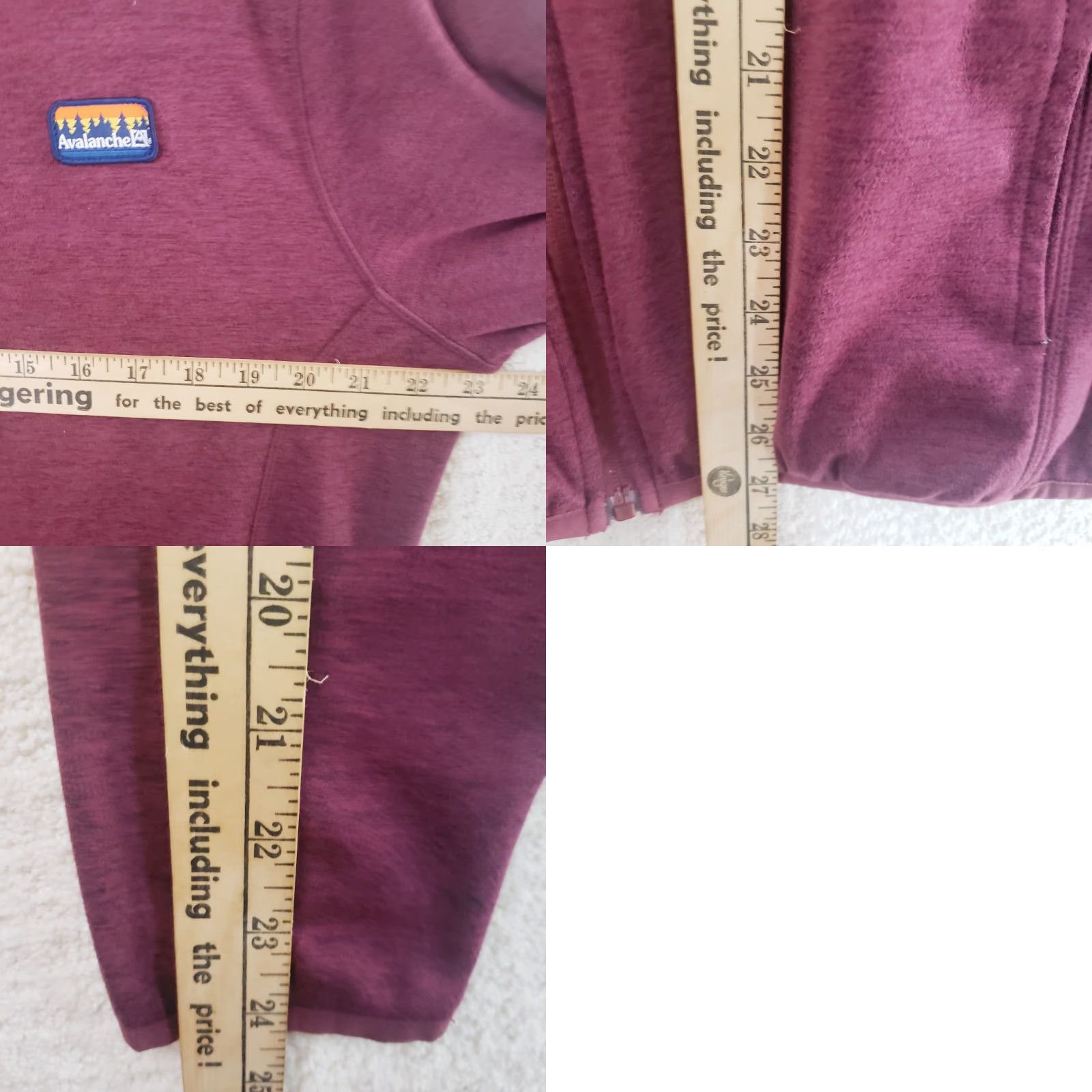 Avalanche Avalanche Jacket Full Zip Stand-Up Collar Pockets Maroon M Mens Regular Fit Size US M / EU 48-50 / 2 - 10 Thumbnail