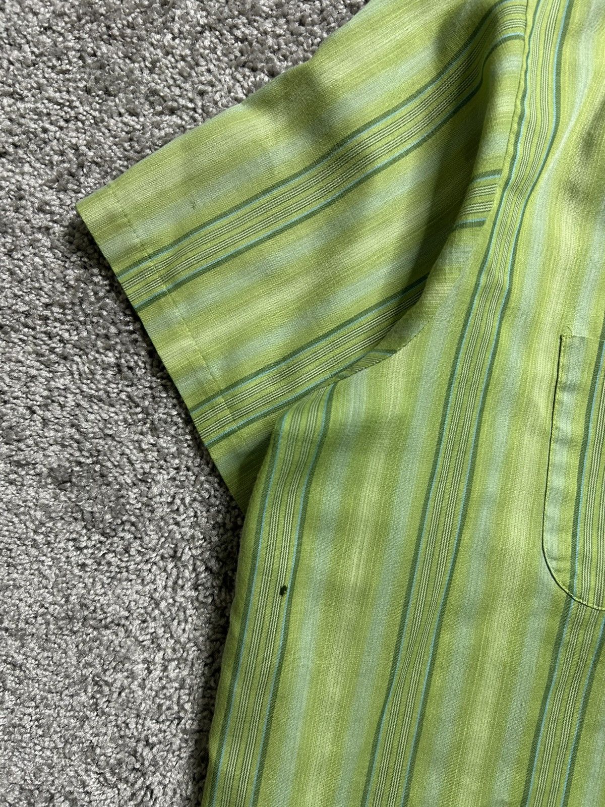 Vintage Vintage 50s/60s Loop Collar Striped Short Sleeve Button Up Size US L / EU 52-54 / 3 - 4 Thumbnail