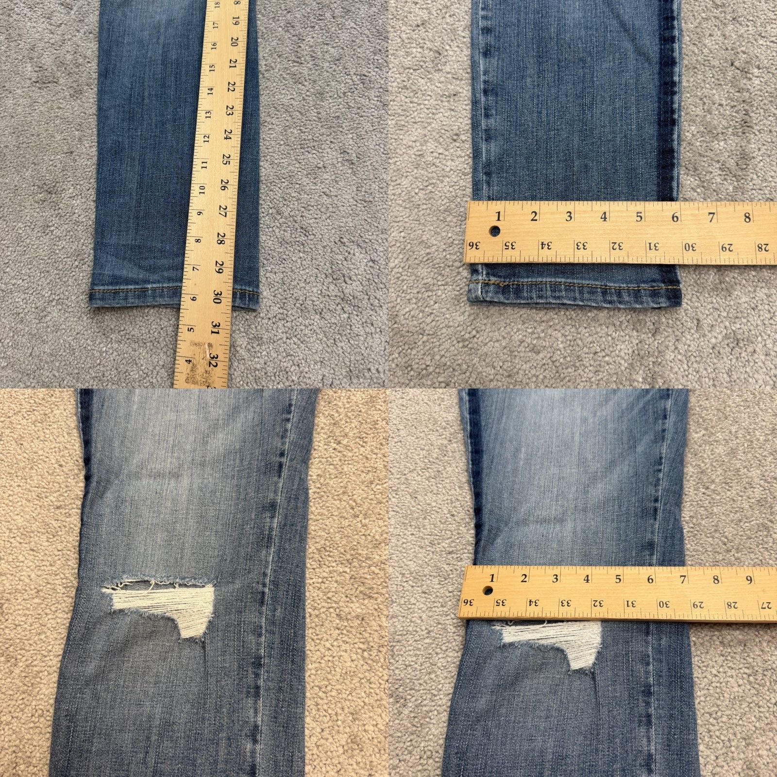 Ariat Ariat Jeans Womens Mid Denim Straight 31R Blue 5-Pocket Regular Stretch Distressed Vintage No N/A Size 24" / US 00 / IT 34 - 9 Thumbnail