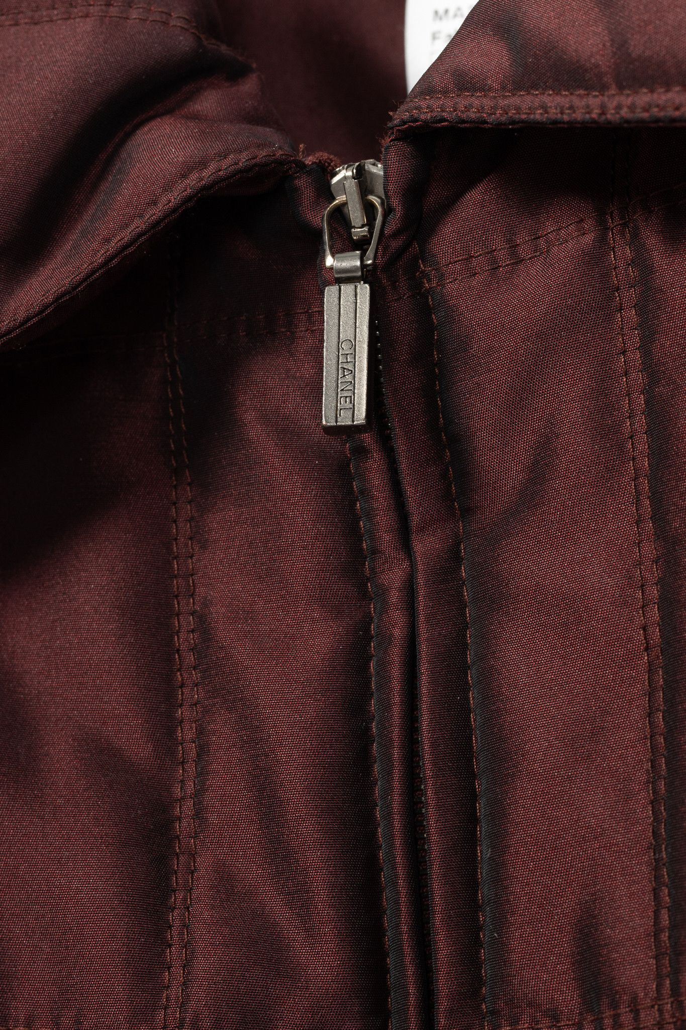 Chanel Chanel Identification 00A Burgundy Quilted Taffeta Jacket Size M / US 6-8 / IT 42-44 - 8 Thumbnail