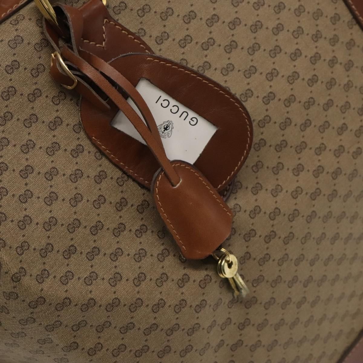 Gucci GUCCI Micro GG Supreme Boston Bag Pvc Beige Gold 012 024 Size ONE SIZE - 14 Thumbnail