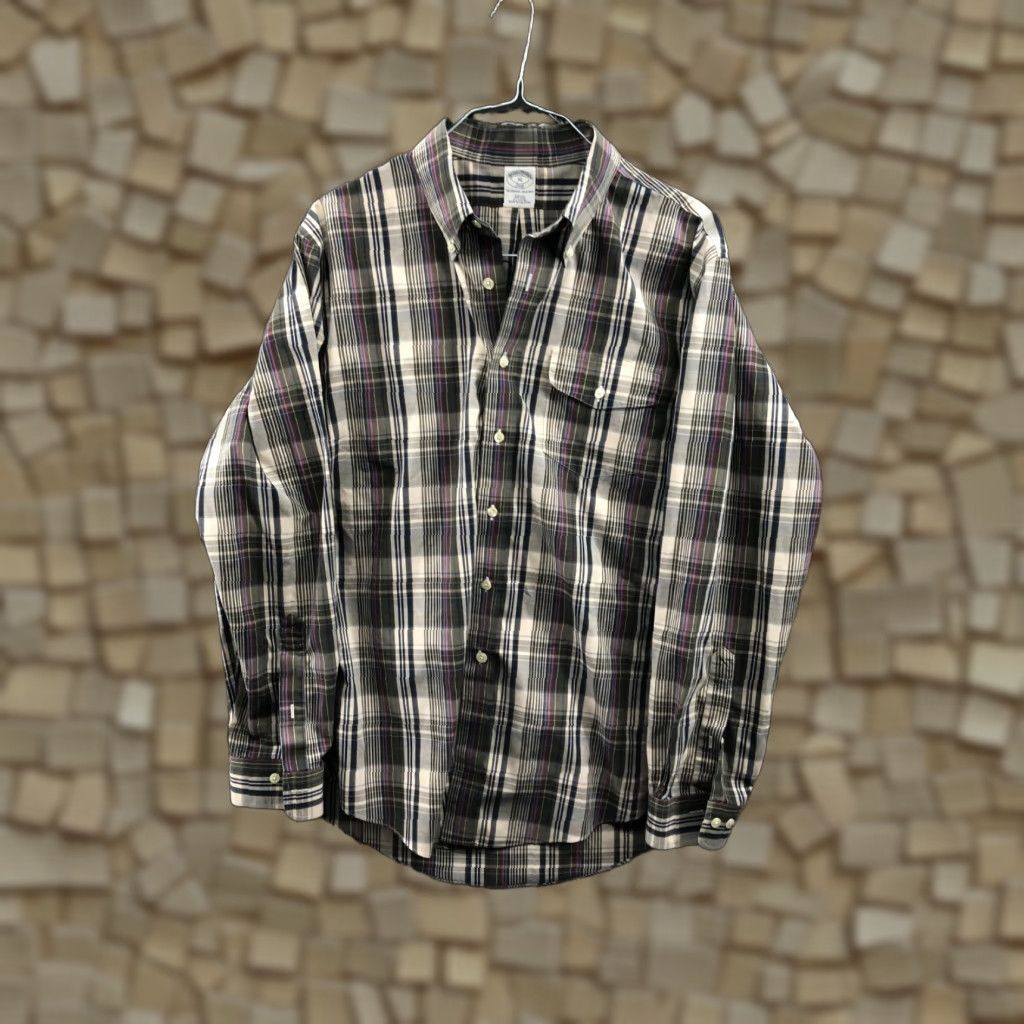 Brooks Brothers Brooks Brothers 346 Shirt Button-Down XL Mens Long Sleeve Plaid Modern Classic Shirt Size US XL / EU 56 / 4 - 1 Thumbnail