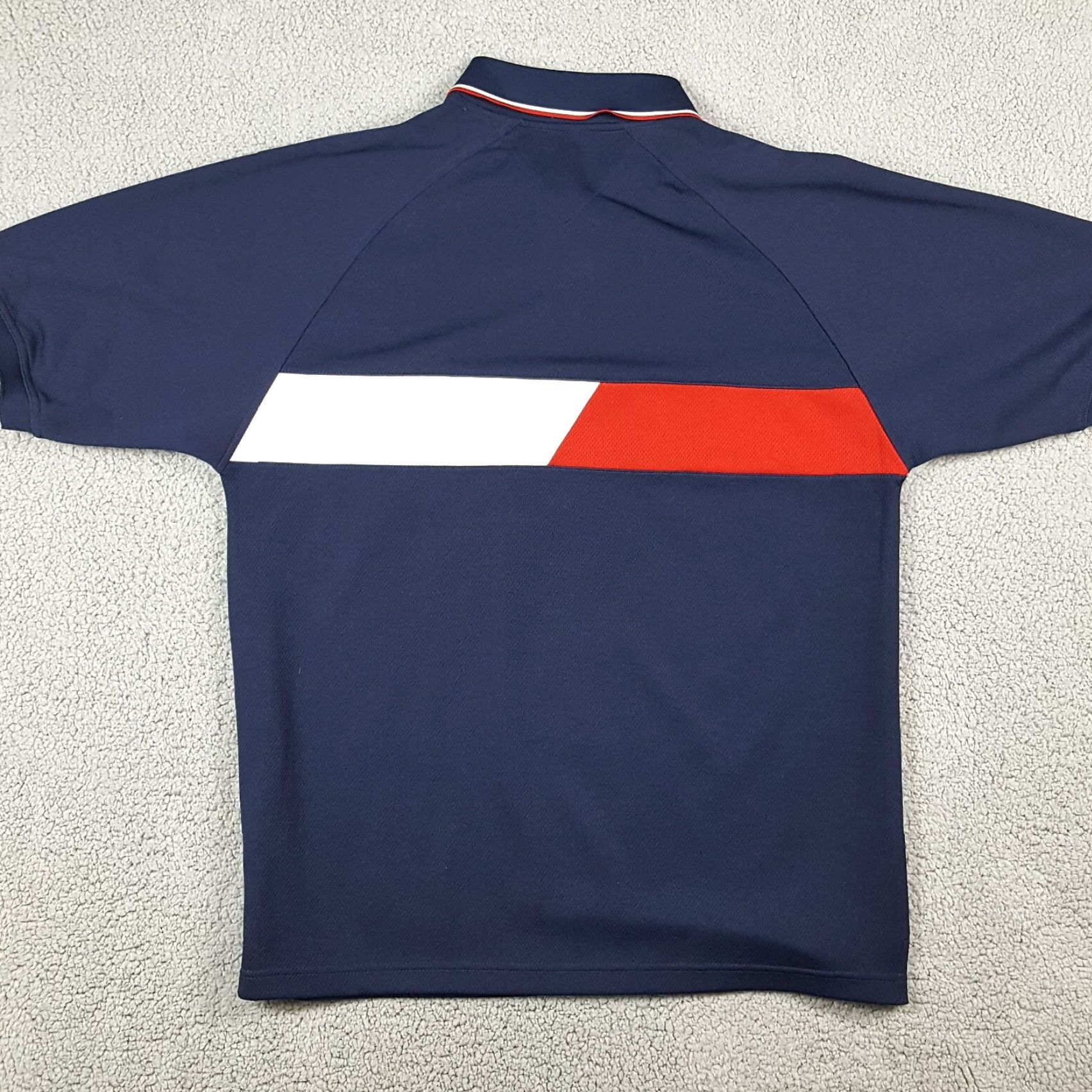 Tommy Hilfiger VINTAGE Tommy Hilfiger Athletic Polo Shirt Men's XL Button Collar Flag 90s Y2K Blue Short Sleeve Shirt Polo Mens Flag Size US XL / EU 56 / 4 - 5 Thumbnail